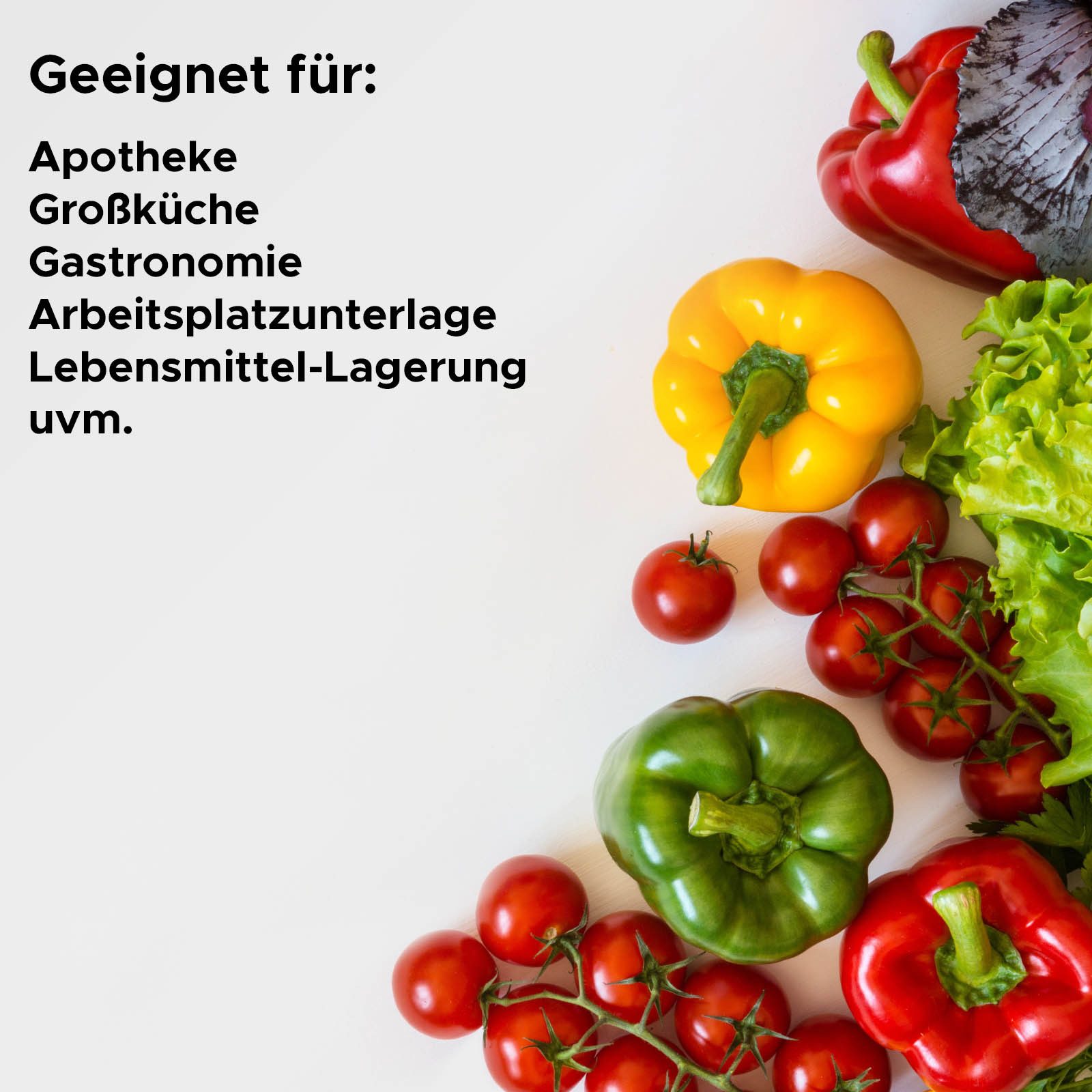 Nova Forma Gummimatte EPDM-Matte lebensmittelecht, Antirutschmatte für Küche und Gastronomie - Glatte Isoliermatte