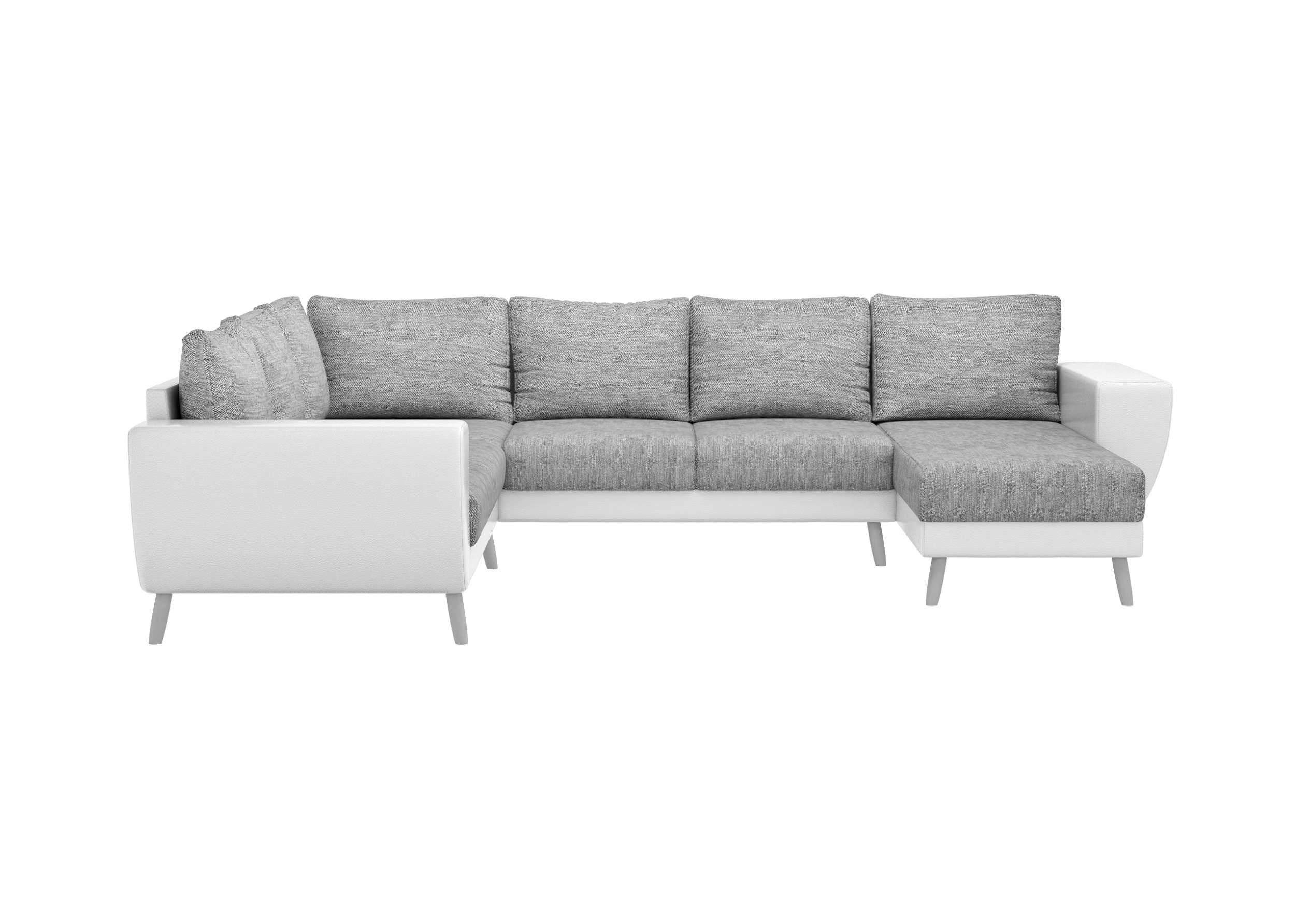 Modern Sofa, Wellenfederung stellbar, Raum frei links mit bestellbar, U-Form, im Stylefy Apollo, oder rechts mane Wohnlandschaft Design,