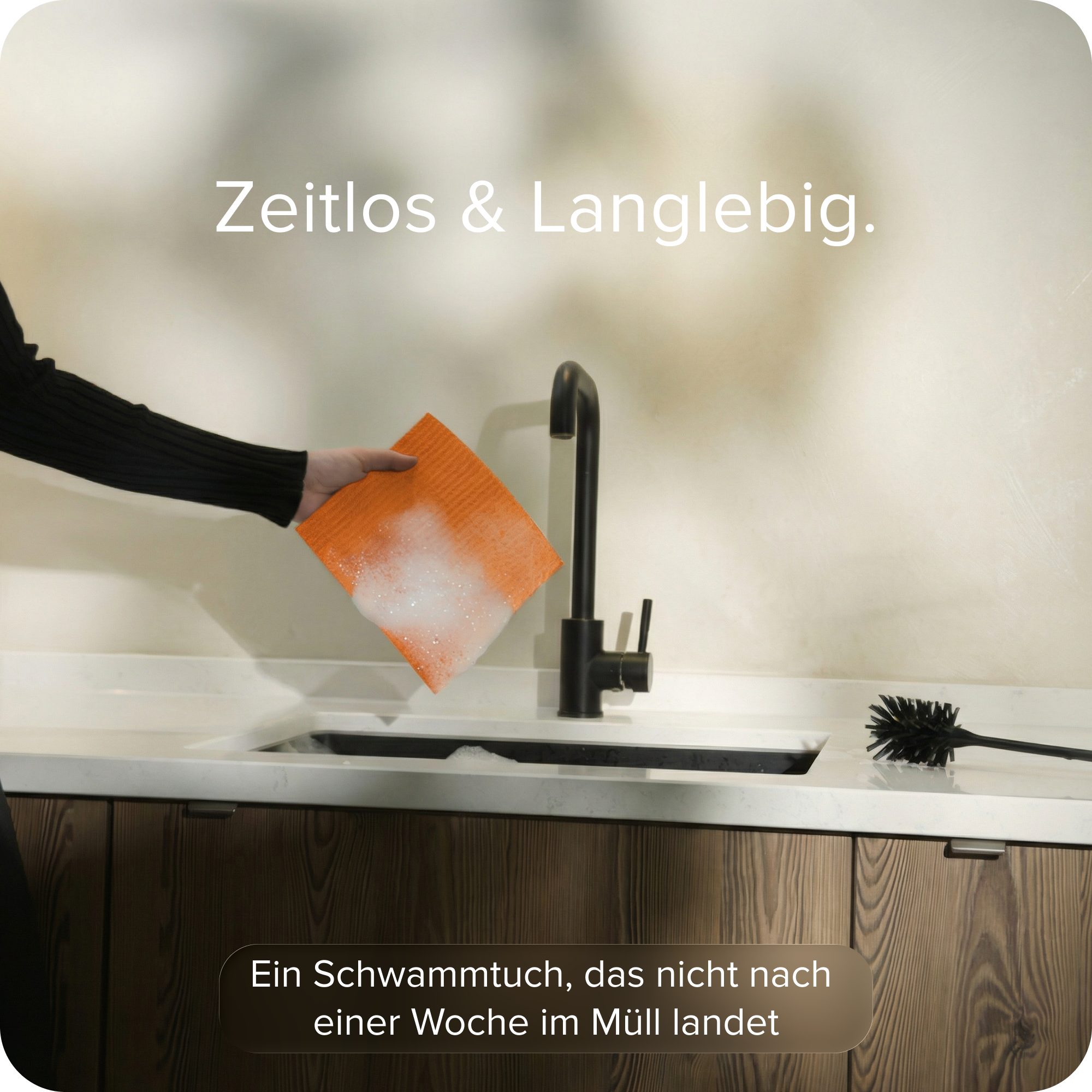 blackswedenhome. Spültuch Spültücher 10er Pack - Swedish dishcloth - nachhaltige Küchentücher, 10er Pack, Baumwoll-Zellstoff, Waschbar – Bild 4 von 5