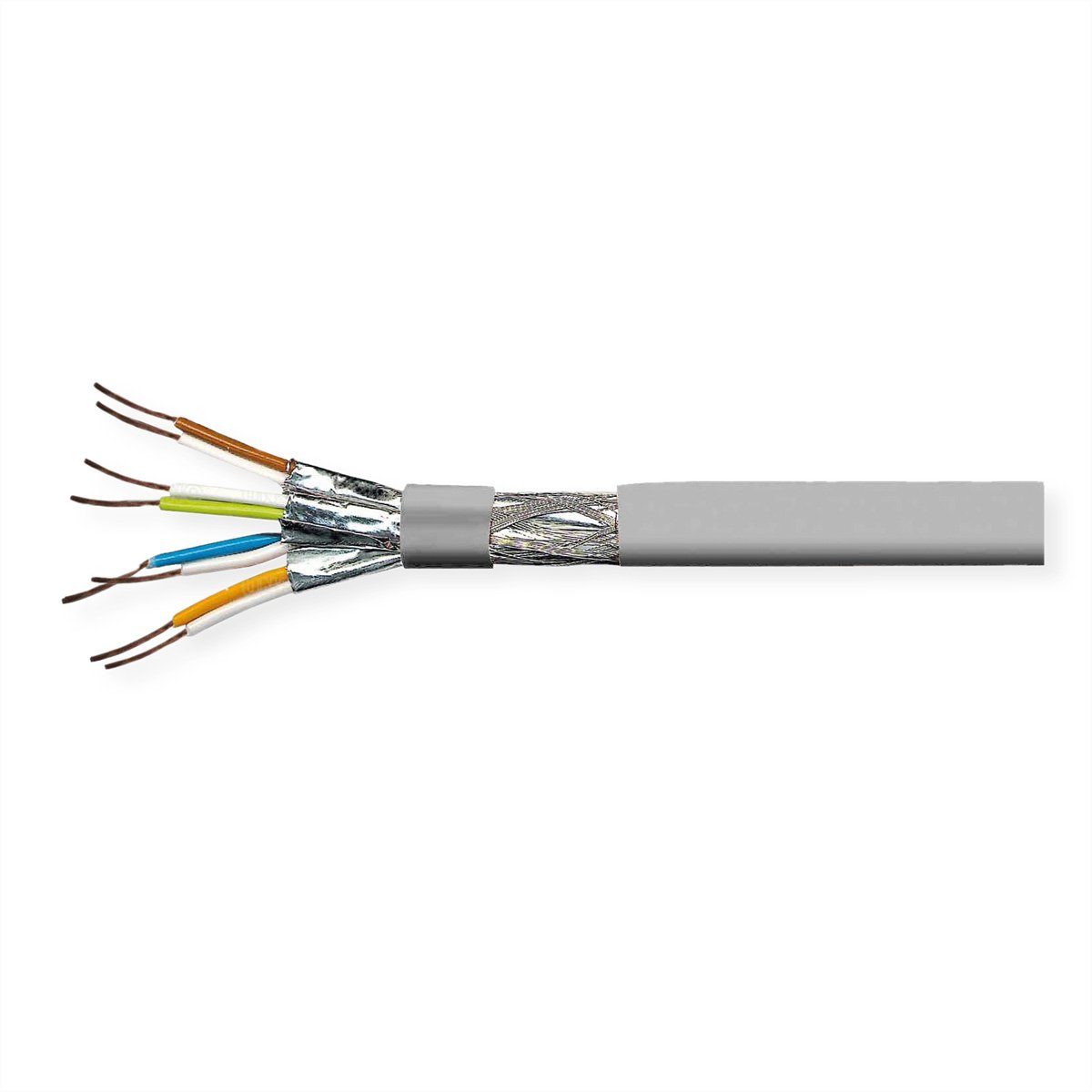 VALUE S/FTP-(PiMF)Kabel, Cat.8 (Class I), Massivdraht, AWG22, LSOH LAN-Kabel, (10000.0 cm)