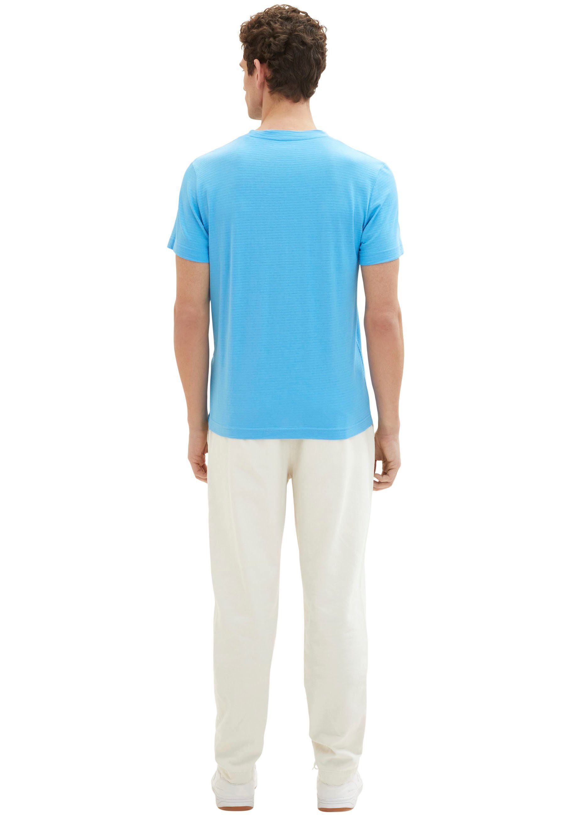 blue rainy TAILOR Optik Meliert TOM sky T-Shirt