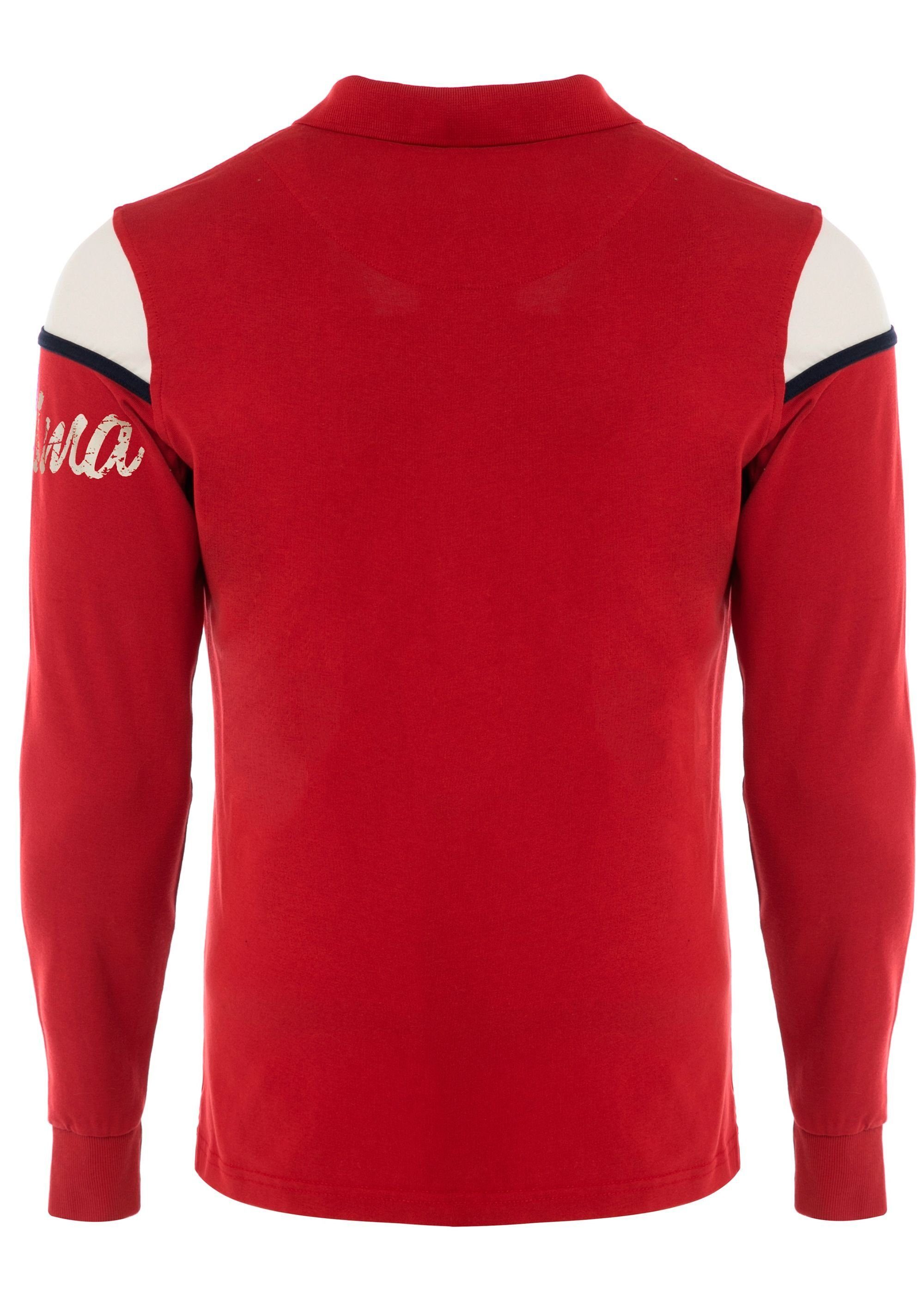 CARISMA Poloshirt mit Stickerei Team Red Rugby