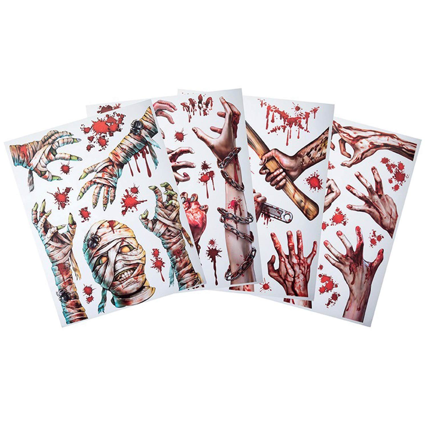 CHAKS Dekoobjekt Halloween Fensterbild 'Blutige Hände' - 29 x 36 cm