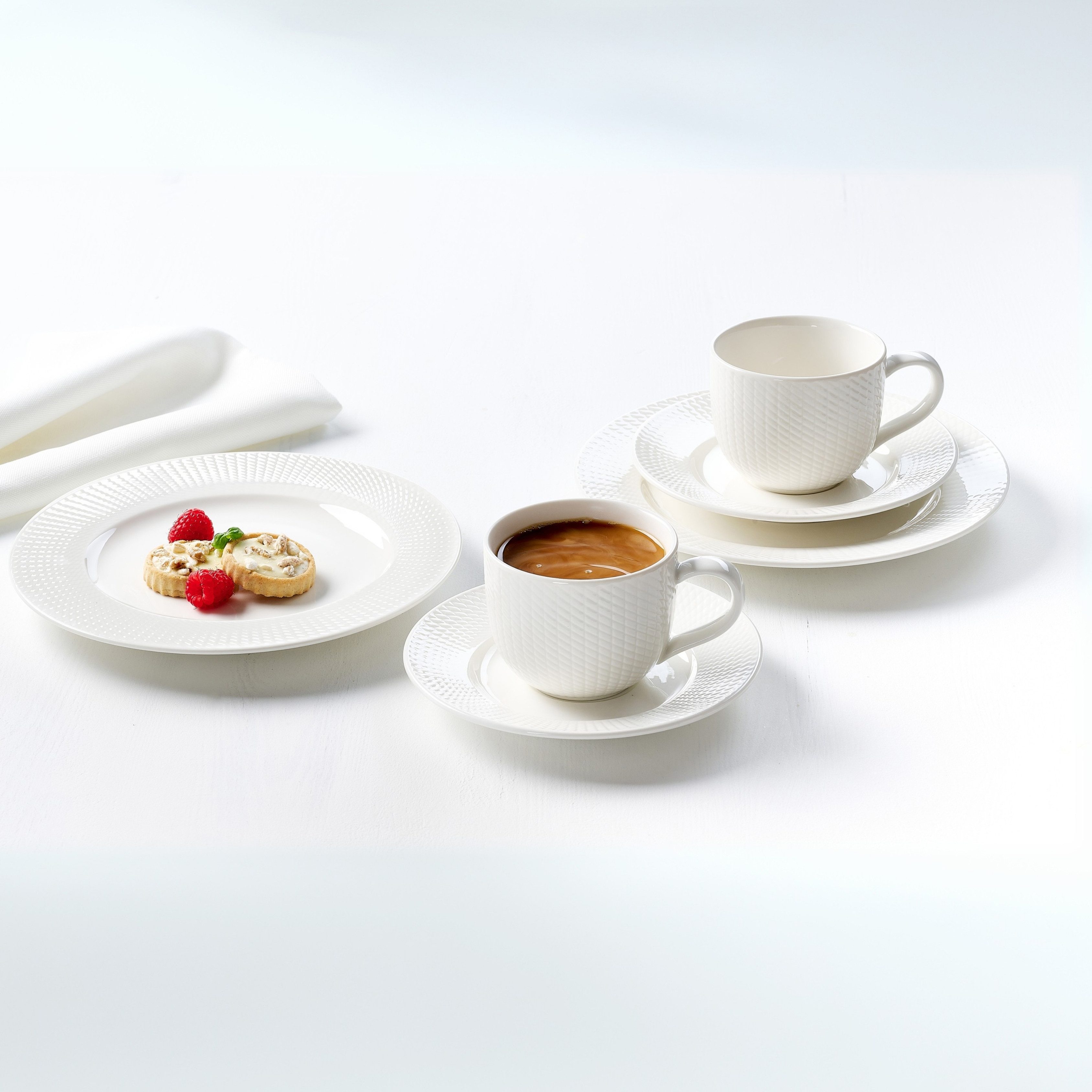Ritzenhoff & Breker Kaffeeservice Saphir (18-tlg), 6 Personen, Porzellan, aus Porzellan für 6 Personen
