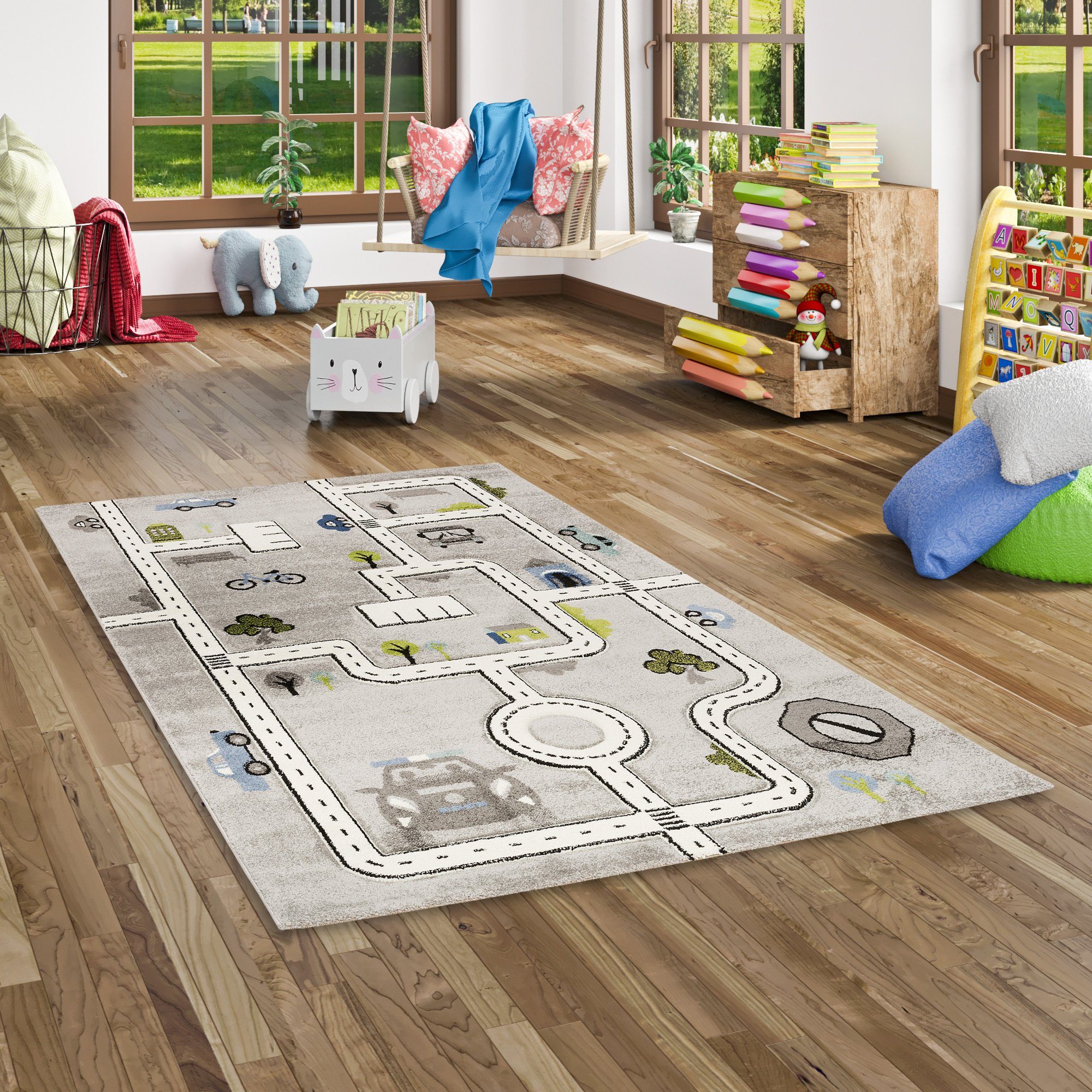 Pergamon Kinderteppich Kinder Teppich Maui Kids Straßen, Rechteckig, Höhe: günstig online kaufen