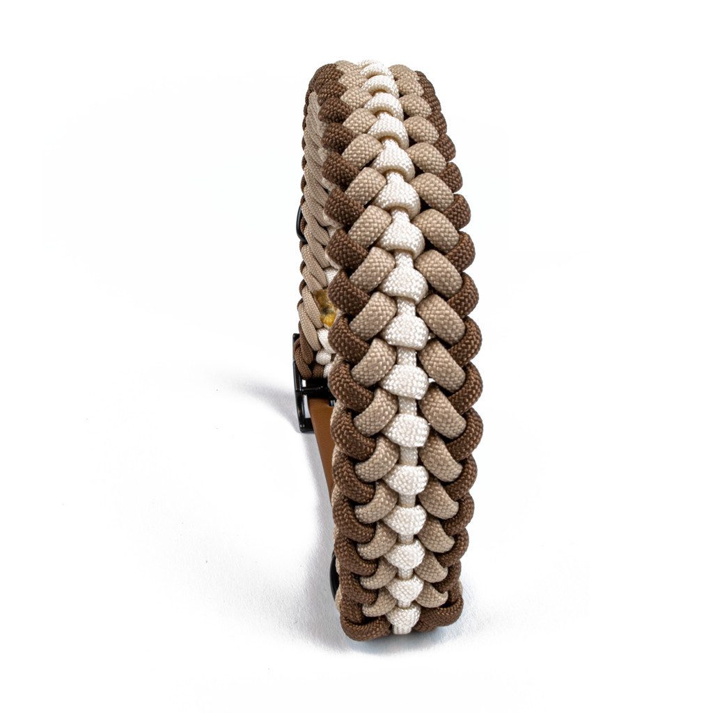 Tierluxe Hunde-Halsband Foxy, Paracord, Biothane, Metall, Handgemacht