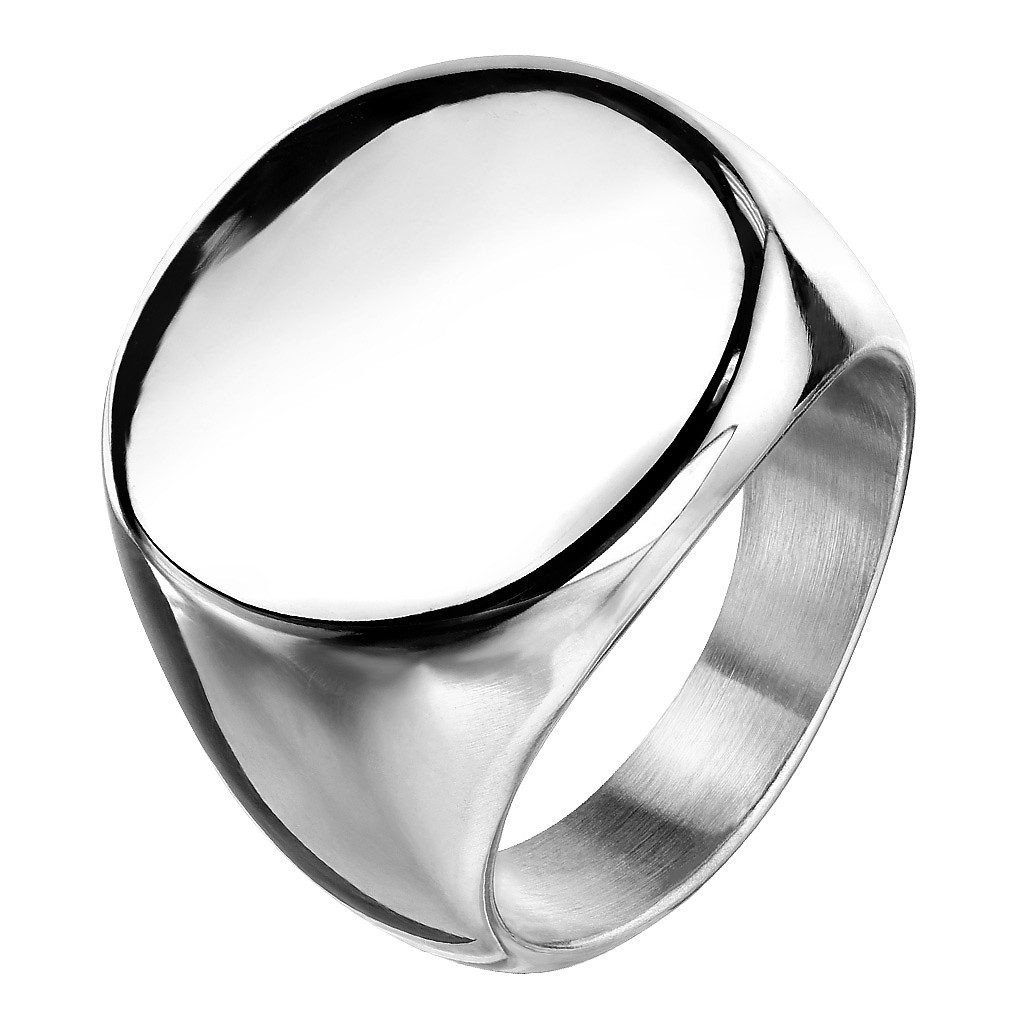 Taffstyle Fingerring Biker Rocker Ring Runder Siegelring Edelstahl Silber Размер 55 (17.5) (Damenring Paarring Partnerring Ehering Trauring Hochzeitsring), Herren Damen Partnerring Verlobungsring Herrenring Freundschaftsring