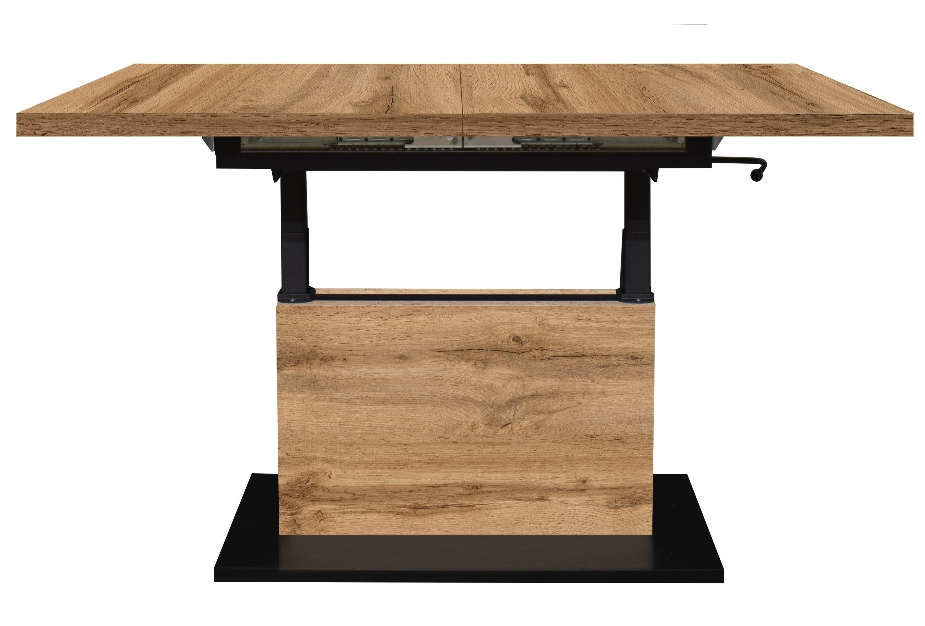 Mäusbacher Couchtisch verstellbar, wotan eiche Dekor / schwarz - 120/160x59 günstig online kaufen