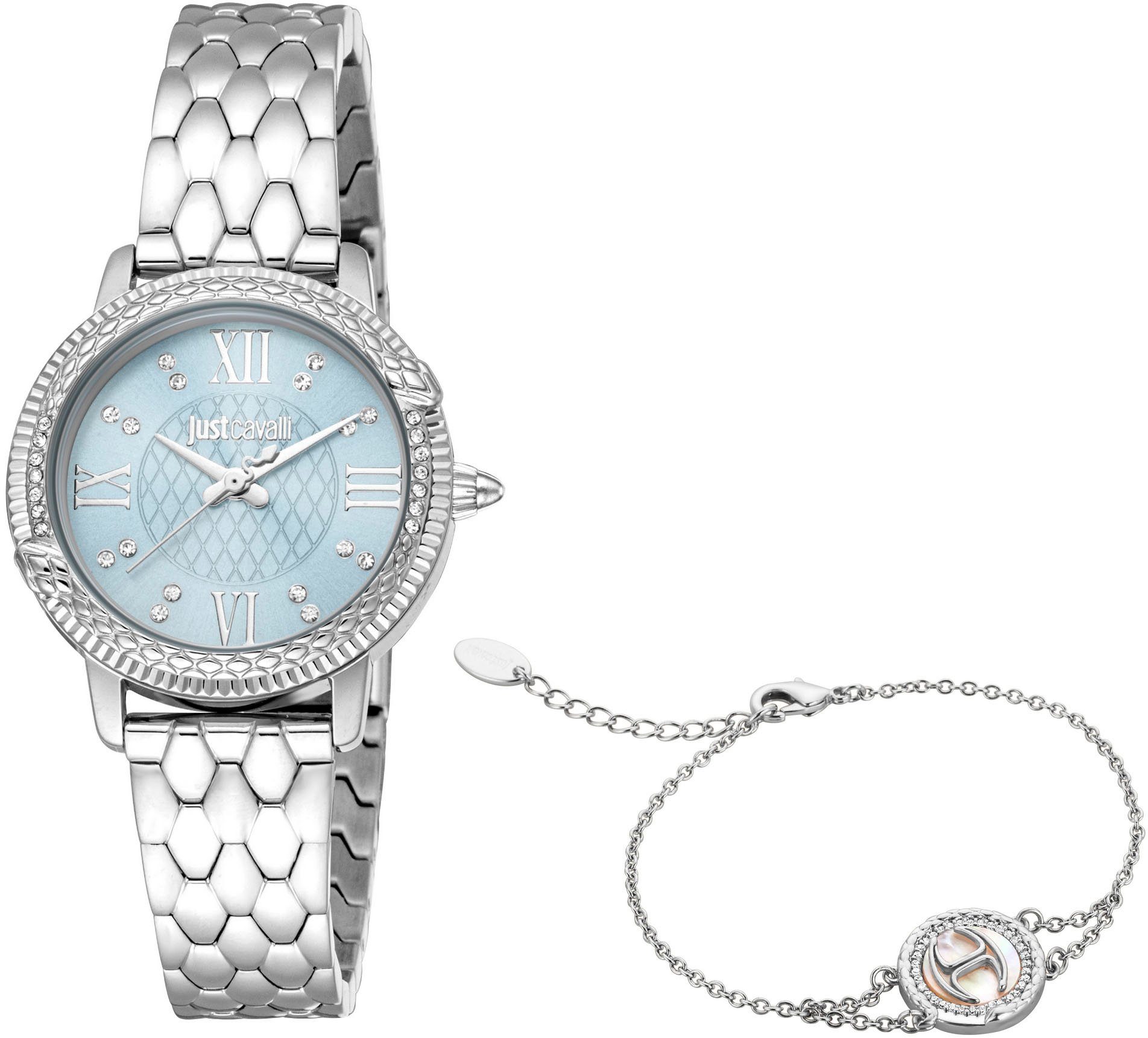 Just Cavalli Time Quarzuhr Fidenza, JC1L276M0045, (Set, 2-tlg., mit Armband)