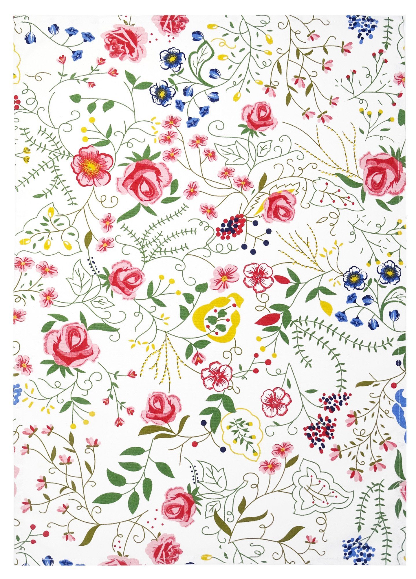 Lashuma Geschirrtuch (Set, Blumenranke, Geschirrhandtücher Weiches 2-tlg), cm Küchenset, 48x68