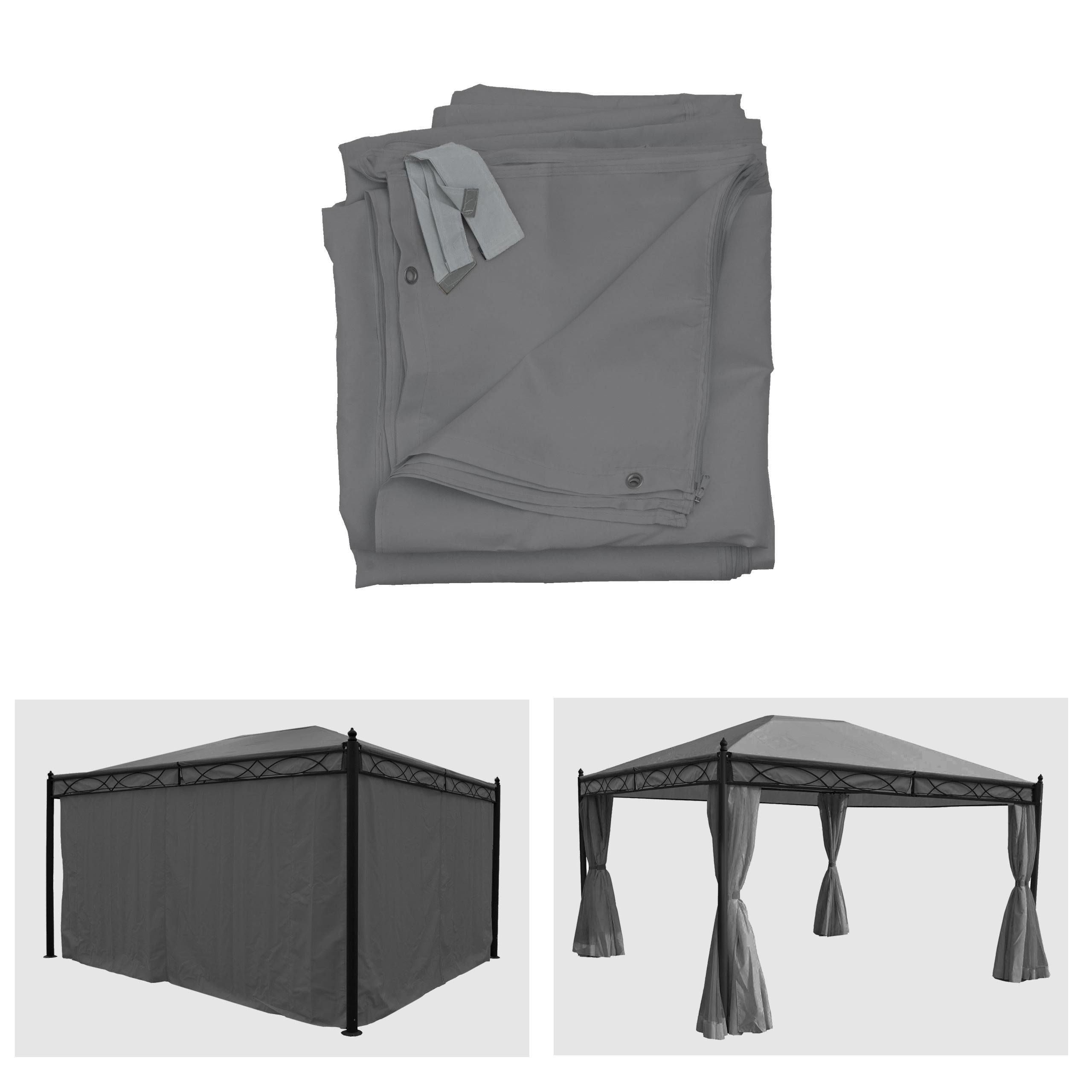 MCW Pavillonseitenteil Calpe-4x3-S, 330x210 cm, Wasserabweisendes Material, Platzsparend zusammenfaltbar