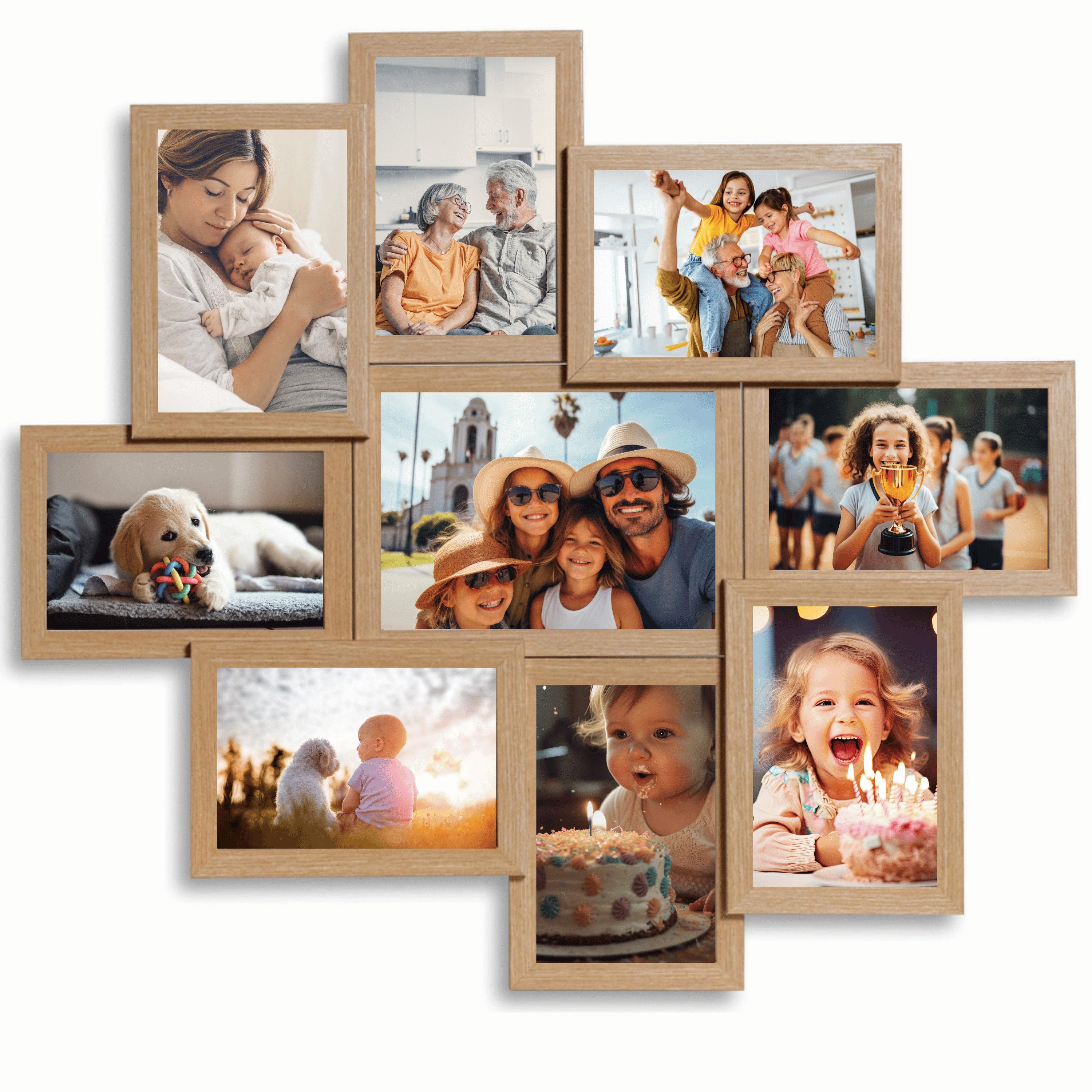 Victor (Zenith) Bilderrahmen Collage Galerierahmen, Fotocollage Beige, Bild günstig online kaufen
