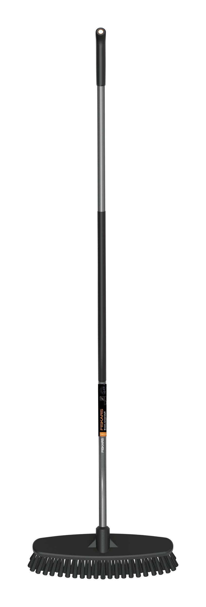 Fiskars Laubbesen, mit 165 cm langem Stiel, Besen mit gekrümmtem Stiel Ergonomic