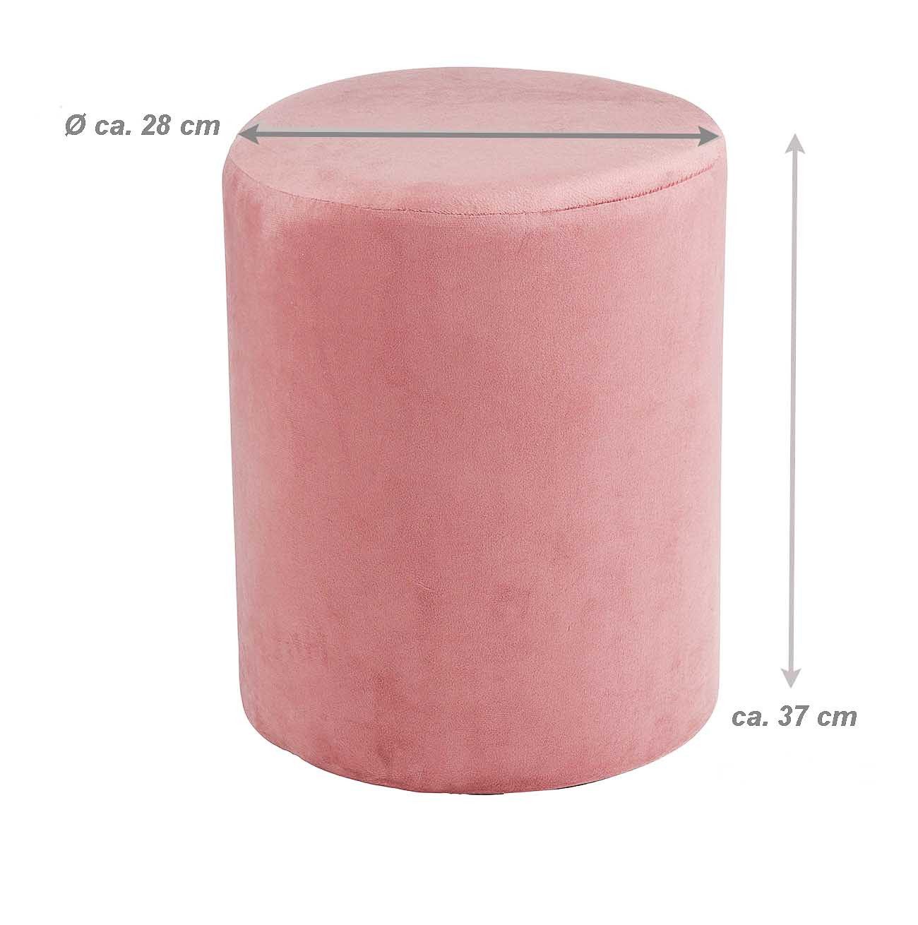Bubble-Store Sitzhocker Samthocker, Polsterhocker (xH) ca. günstig online kaufen