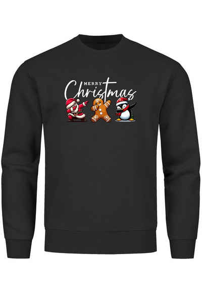 MoonWorks Sweatshirt Sweatshirt Herren Weihnachtspullover Lustig Cool Ugly XMAS Sweater Mer