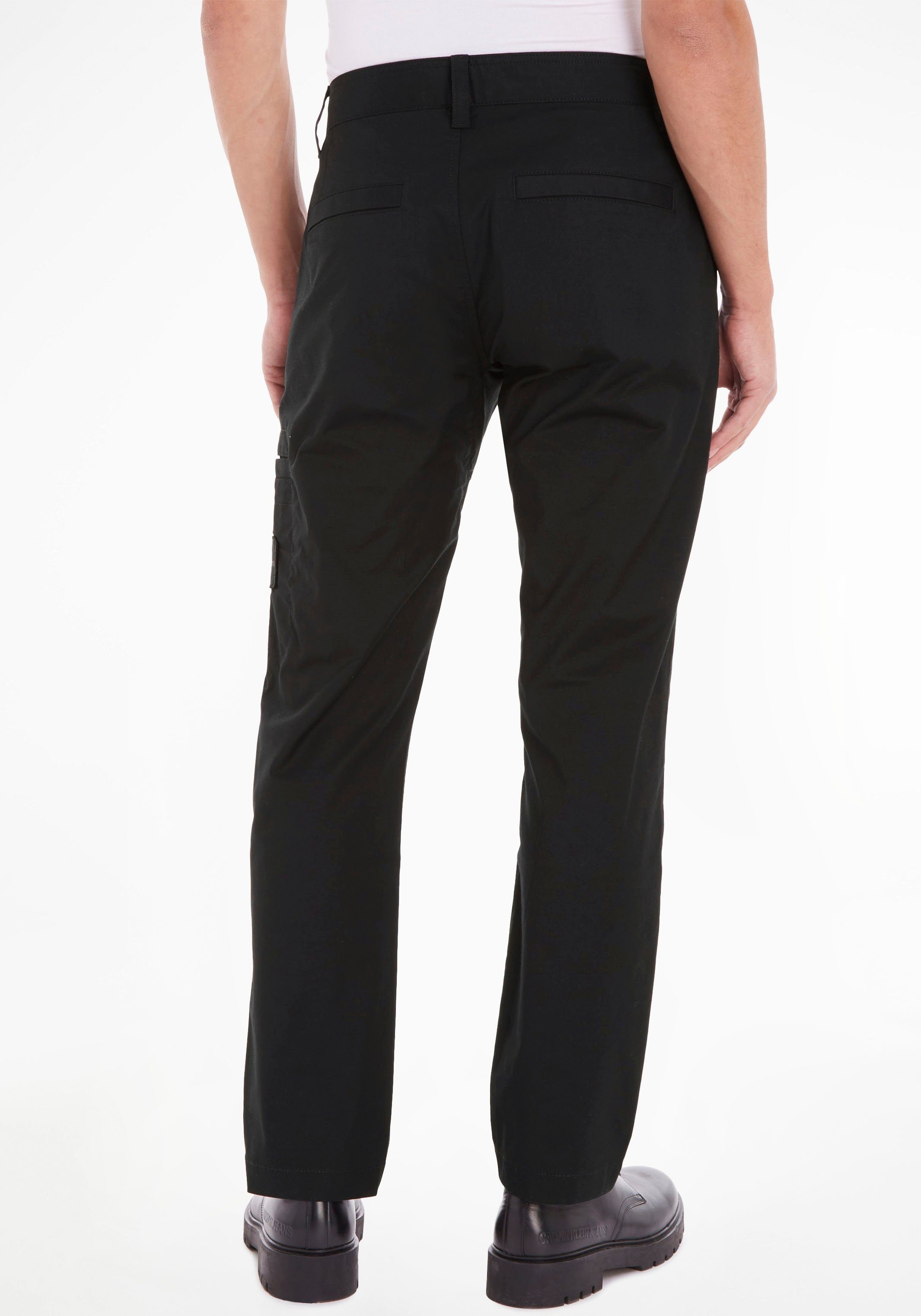 Chinohose Jeans Ck Klein Calvin RIPSTOP Black TAPER CHINO