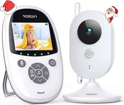 Yoton Video-Babyphone Babyphone mit Kamera, 2.4"LCD, Nachtsicht, Temperaturanzeige, Schlaflieder, VOX