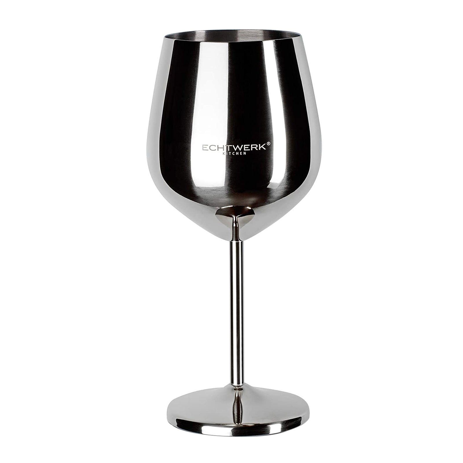 ECHTWERK Tasse Weingläser aus Edelstahl 2tlg., 2-tlg., Edelstahl, bruchsichere Weinkelche, Weingläser Set, Bordeaux-Glas, Burgunder-Glas – Bild 2 von 5