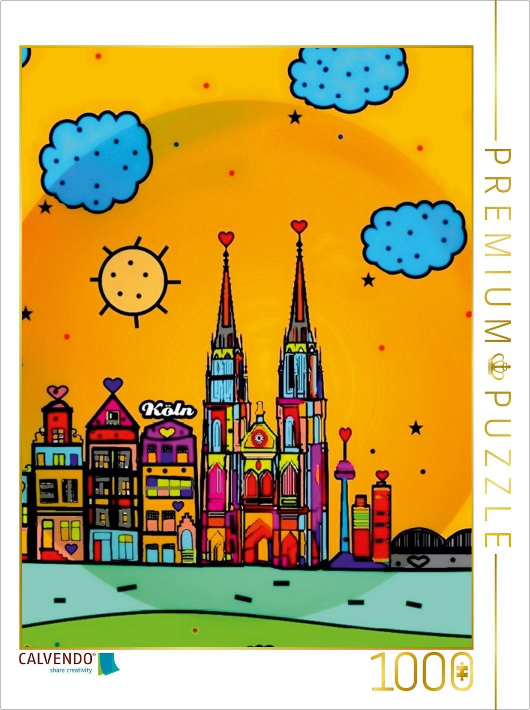 CALVENDO Puzzle CALVENDO Puzzle Köln 1000 Teile Puzzle hoch, 1000 Teile Lege-Größe 64, 1000 Puzzleteile
