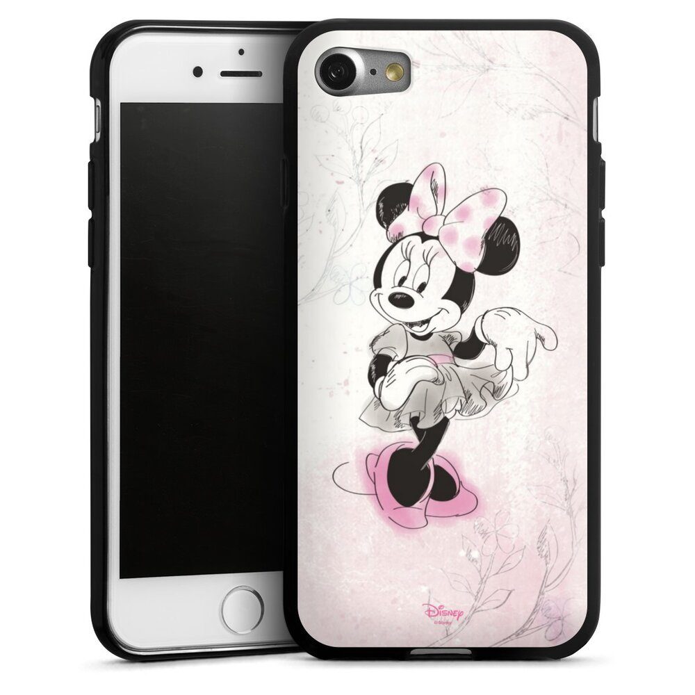 DeinDesign Handyhülle Minnie Mouse Disney Vintage Minnie Watercolor, Apple iPhone 8 Silikon Hülle Bumper Case Handy Schutzhülle