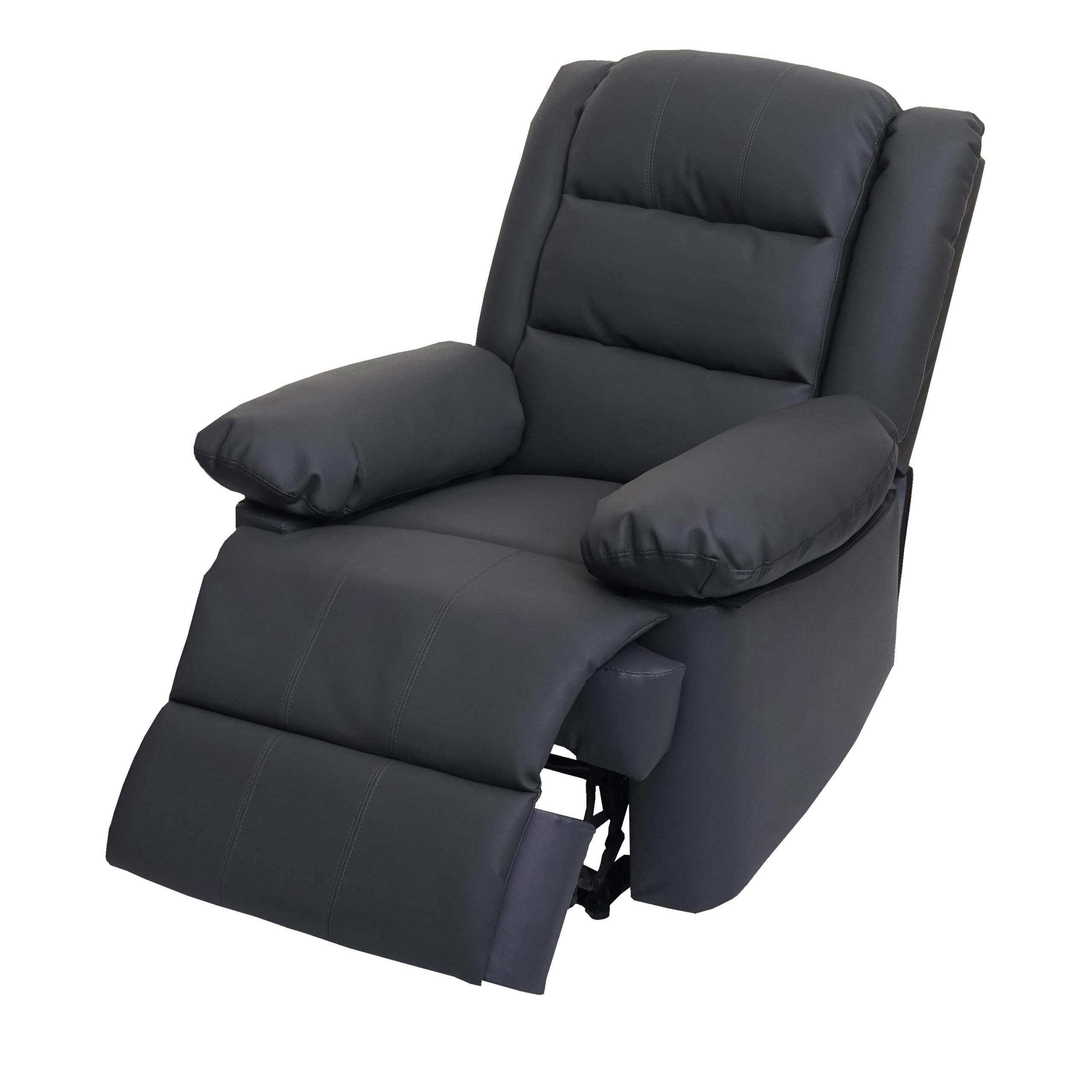165 Fußstütze MCW TV-Sessel verstellbar, Rückenfläche, MCW-G15, Liegefunktion grau Verstellbare cm, Liegefläche: