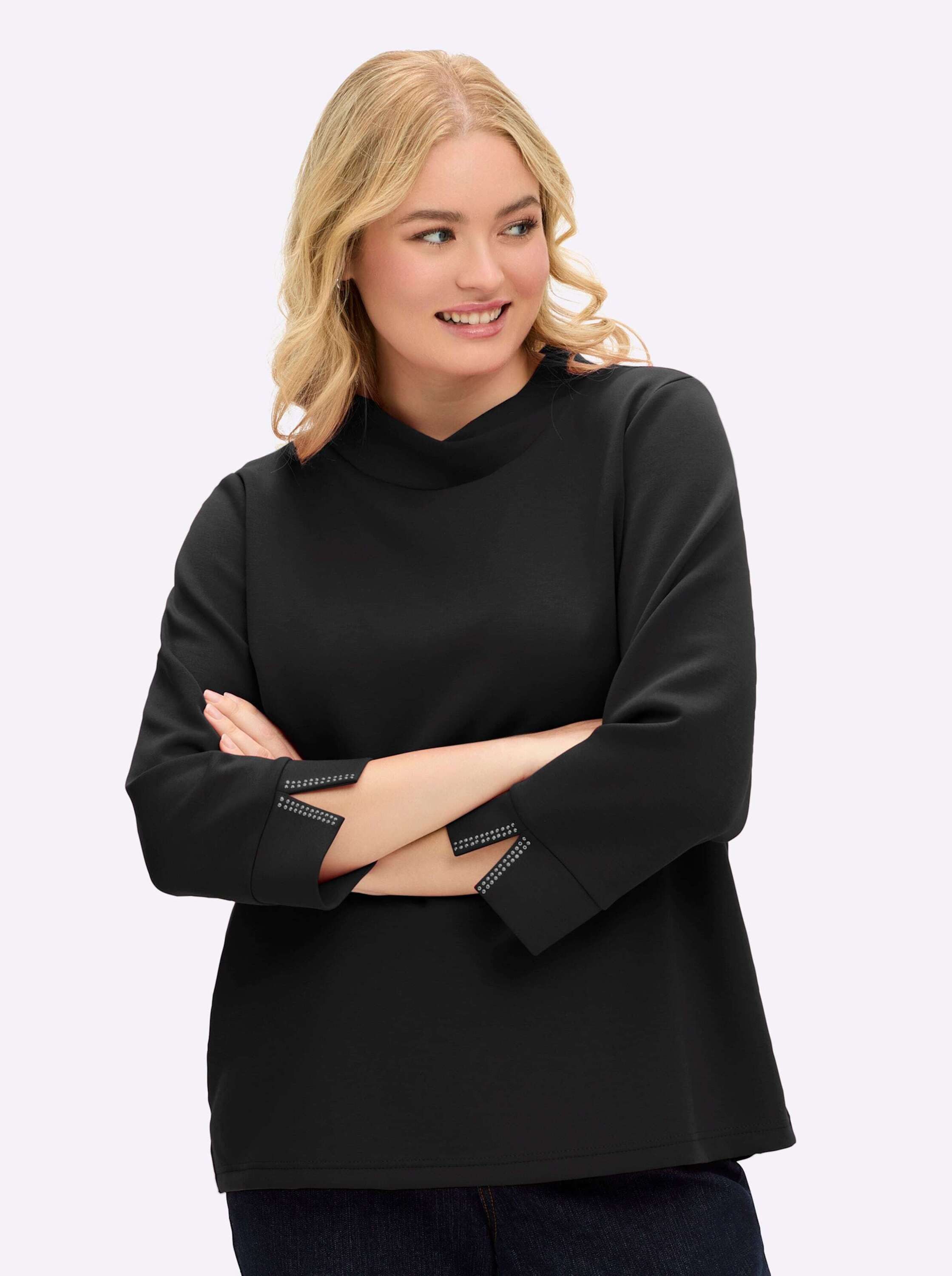 Sheego Sweater Sweatshirt 3/4-Arm
