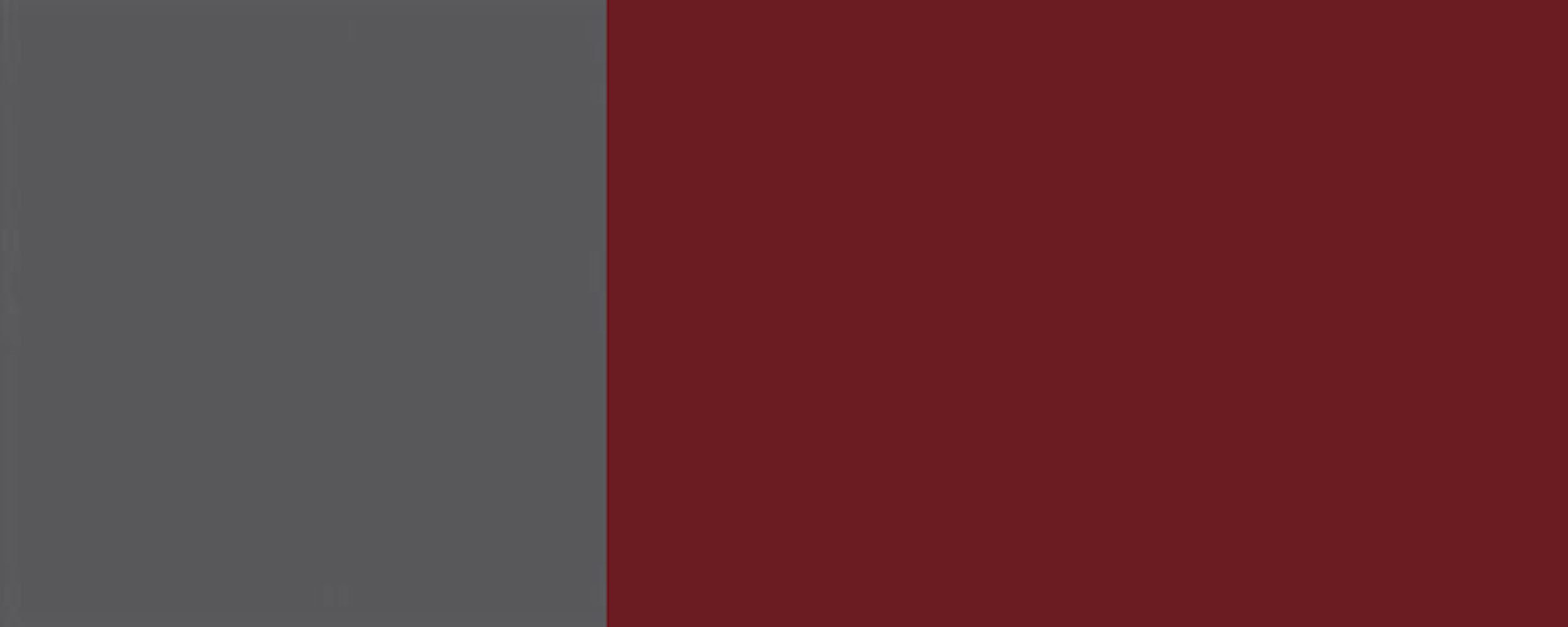 matt Front- purpurrot Korpusfarbe Glaseinsatz Klapphängeschrank Rimini 3004 wählbar 2-teilige & 90cm RAL Hochfaltklappe Feldmann-Wohnen (Rimini)