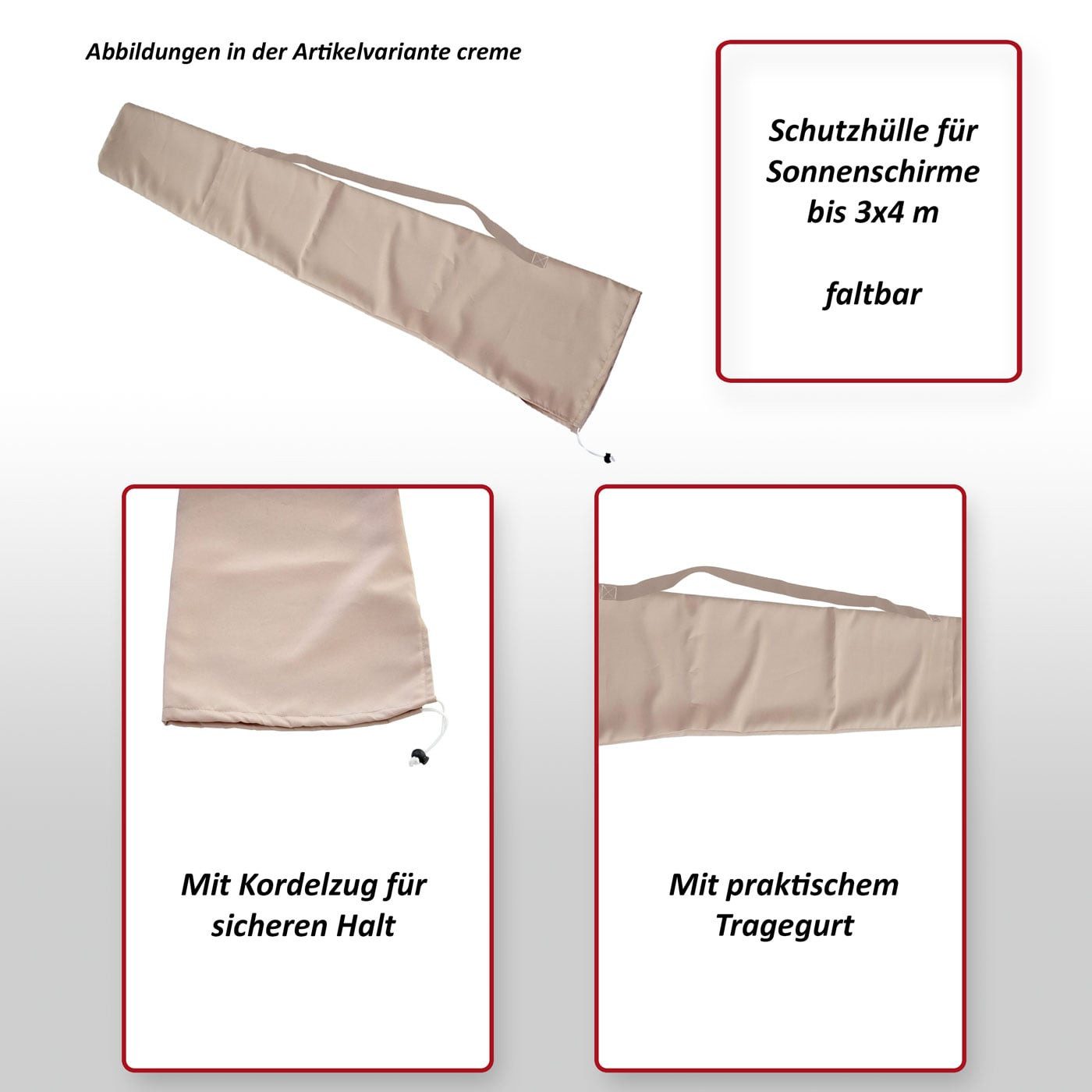 MCW Abdeckhaube Schutzh?lle-Sonnenschirm-3x4