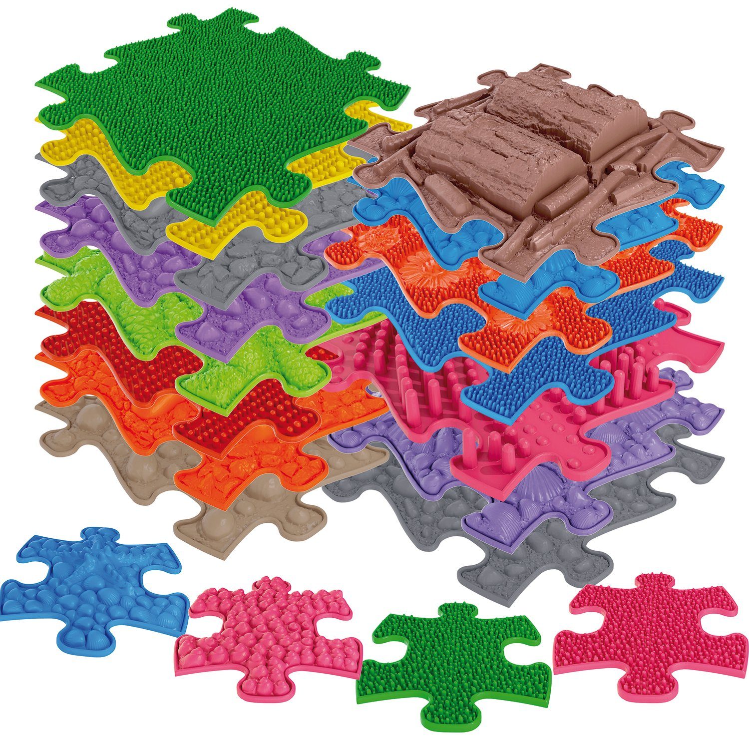 EDUPLAY Lernspielzeug Sensorik-Pfad Universal-Set 19-teilig günstig online kaufen