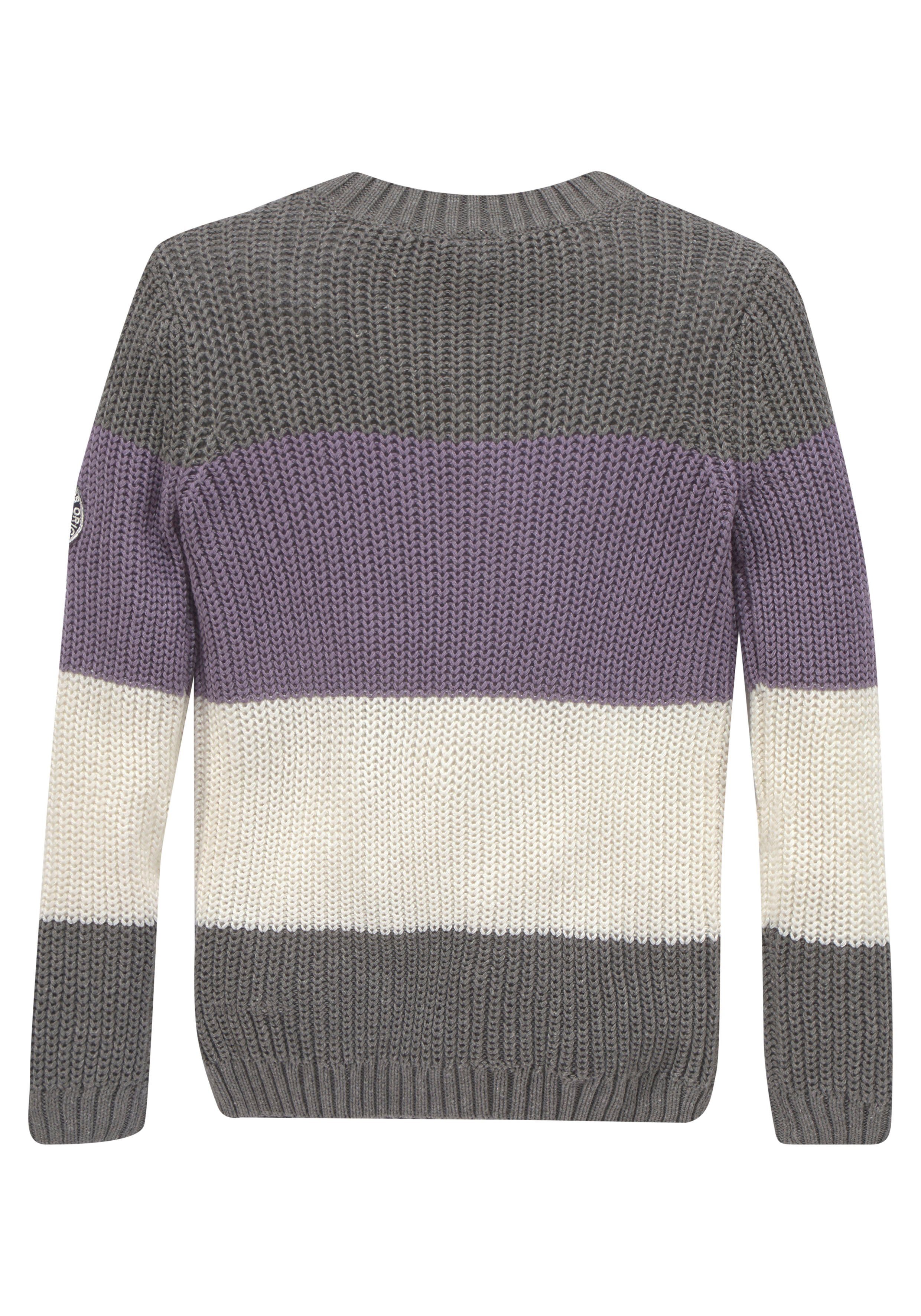 KangaROOS Strickpullover Ringelpullover mit Logo auf dem Ärmel