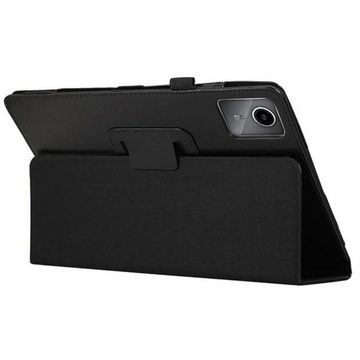 Wigento Tablet-Hülle Für Lenovo Tab M11 Kunst Leder Hülle Tablet Tasche Etuis Case Schwarz