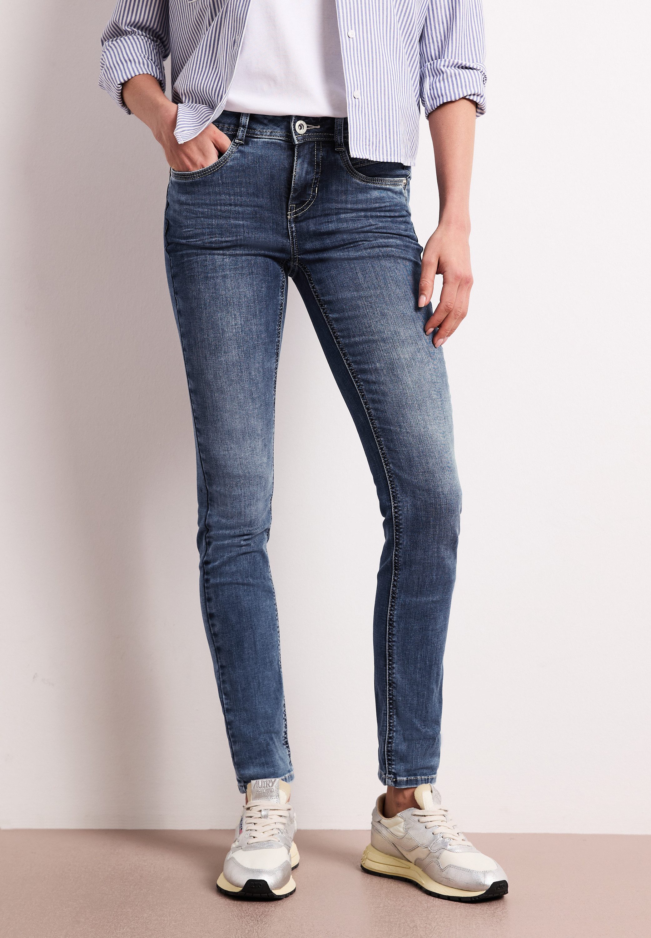 STREET ONE Slim-fit-Jeans Middle Waist