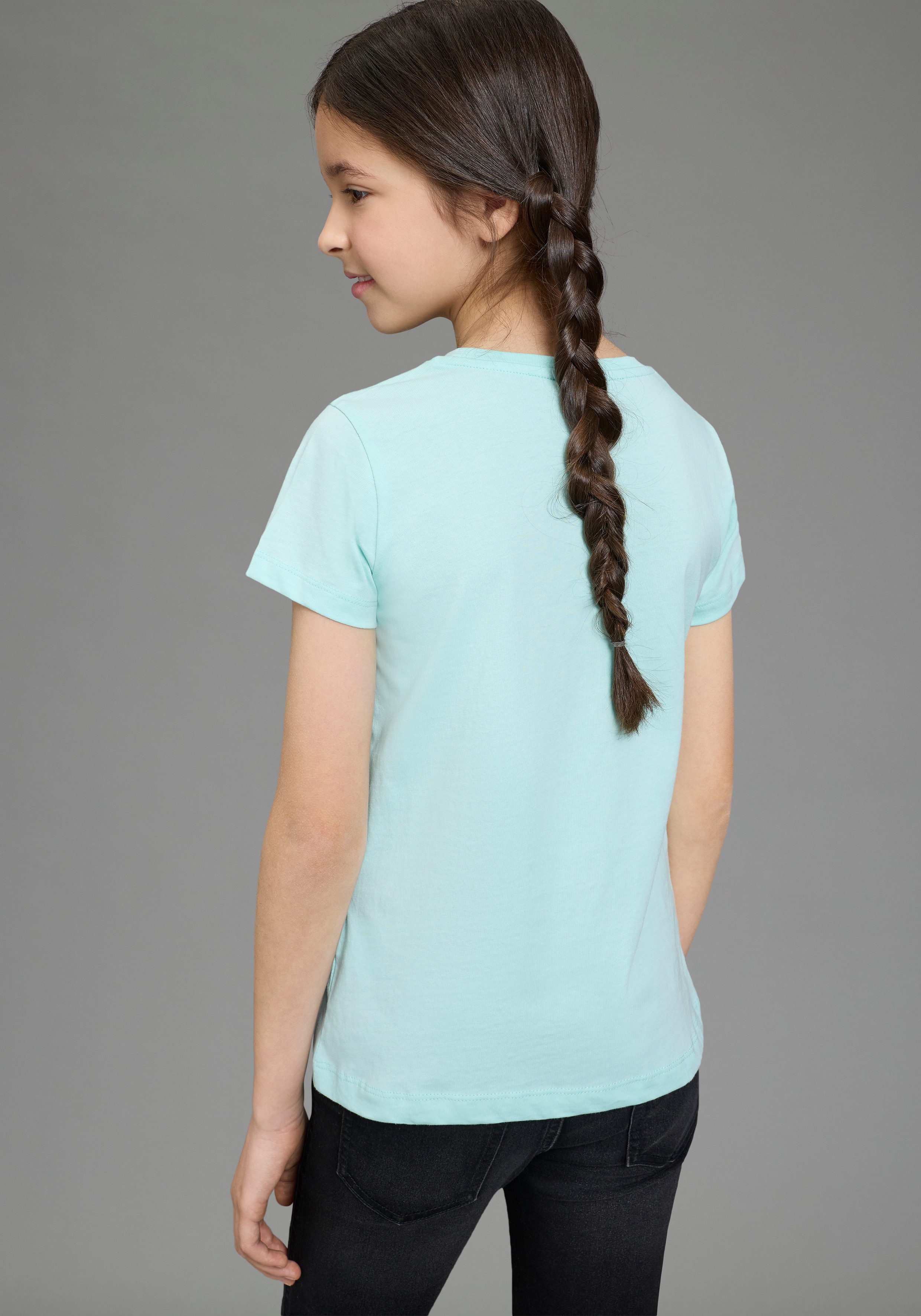 KIDSWORLD T-Shirt mit Wendepailletten Kurzarm, Basic-Passform, mit Pailletten, bedruckt