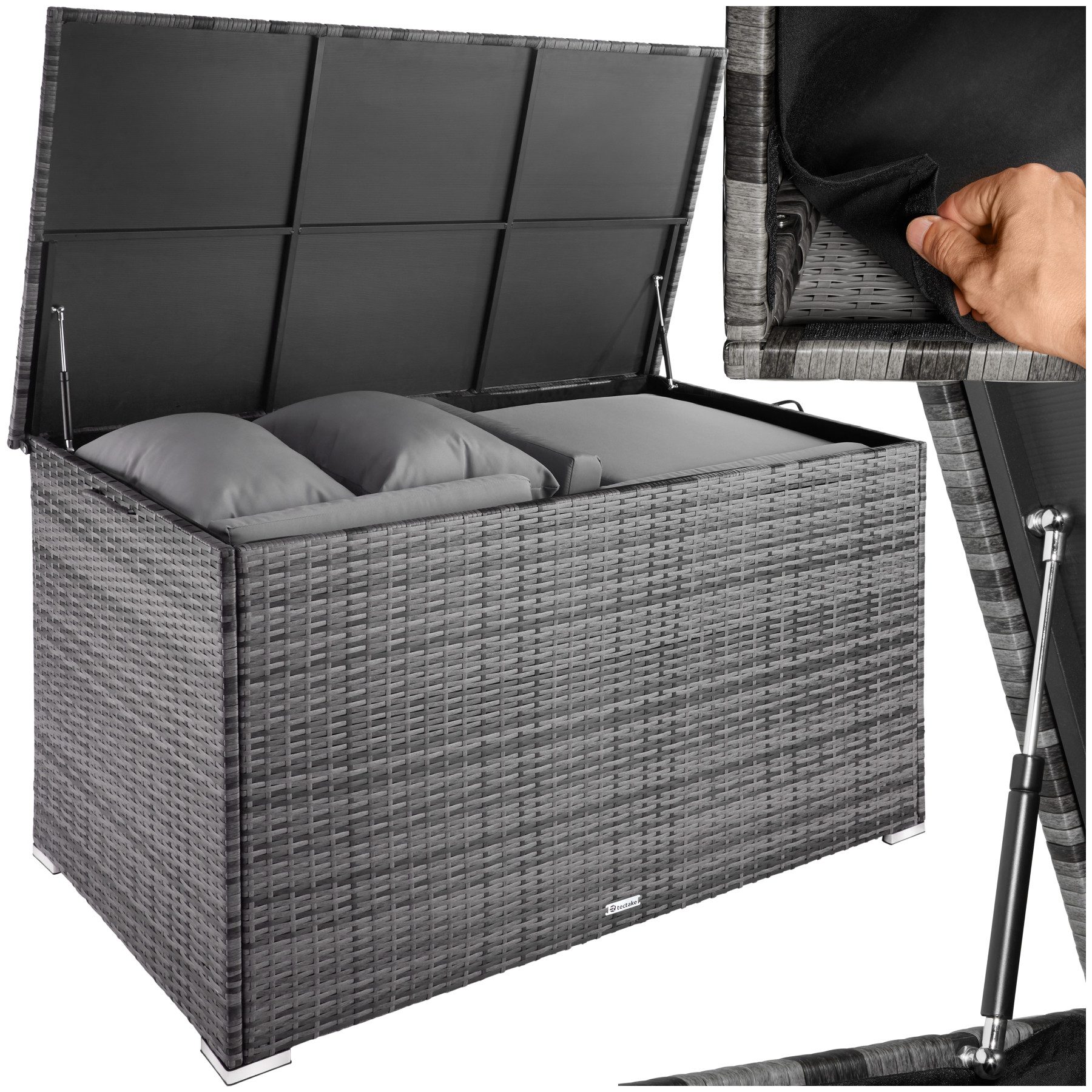 tectake Gartenbox Auflagenbox (1 St., Volumen: 750 L), 750 l, mit Aluminium günstig online kaufen