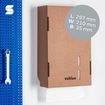 Satino by WEPA Papierhandtuch flexibler Karton-Papierspender - ideal für Werkstatt, Garten, Party (1-St)