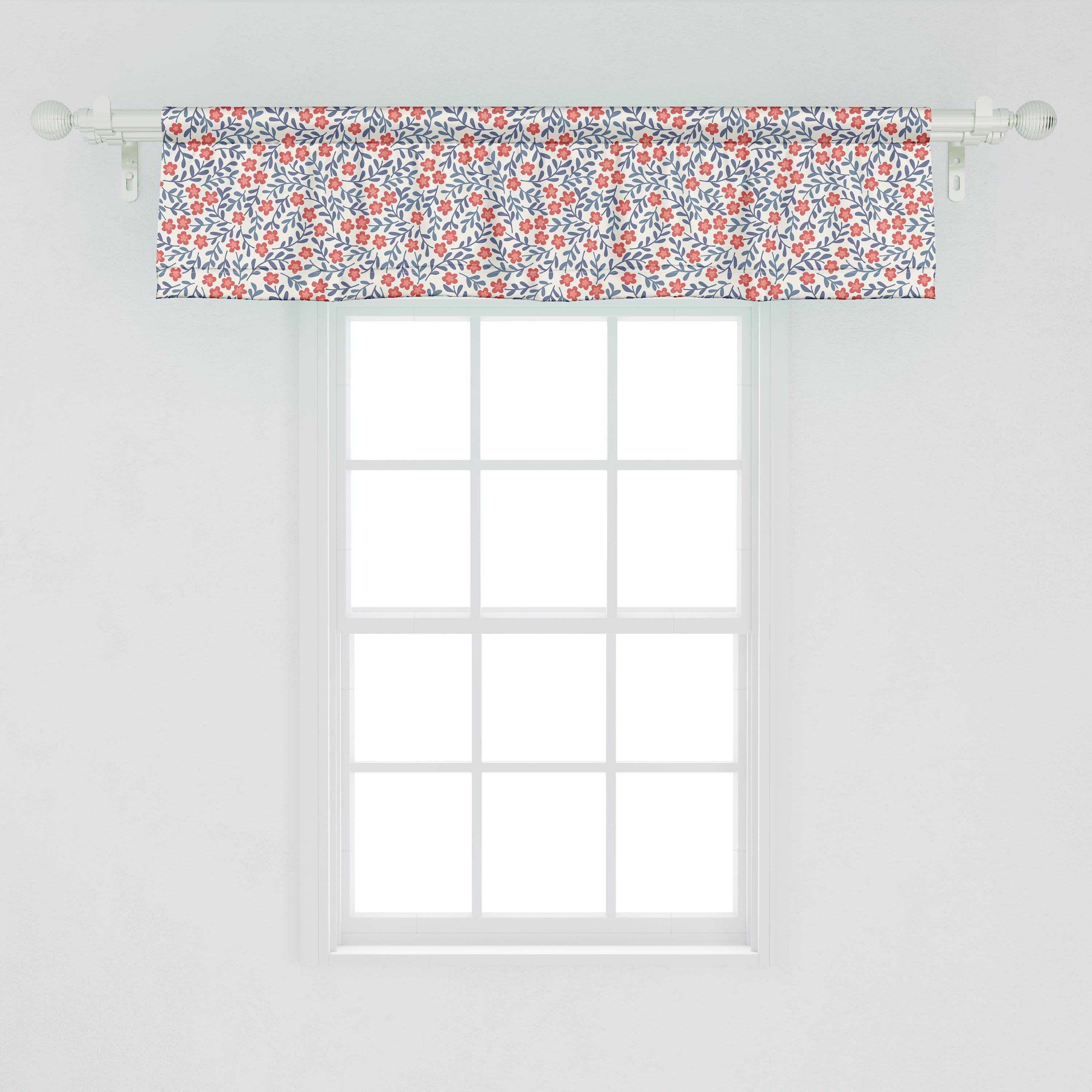 Scheibengardine Vorhang Volant Abakuhaus, mit Schlafzimmer für Böhmischer Stangentasche, Blumen Microfaser, Jahrgang Dekor Küche Retro