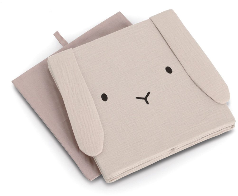 Zeller Present Aufbewahrungsbox "Hase", Musselin, Tiermotiv, kinderfreundlich, faltbar