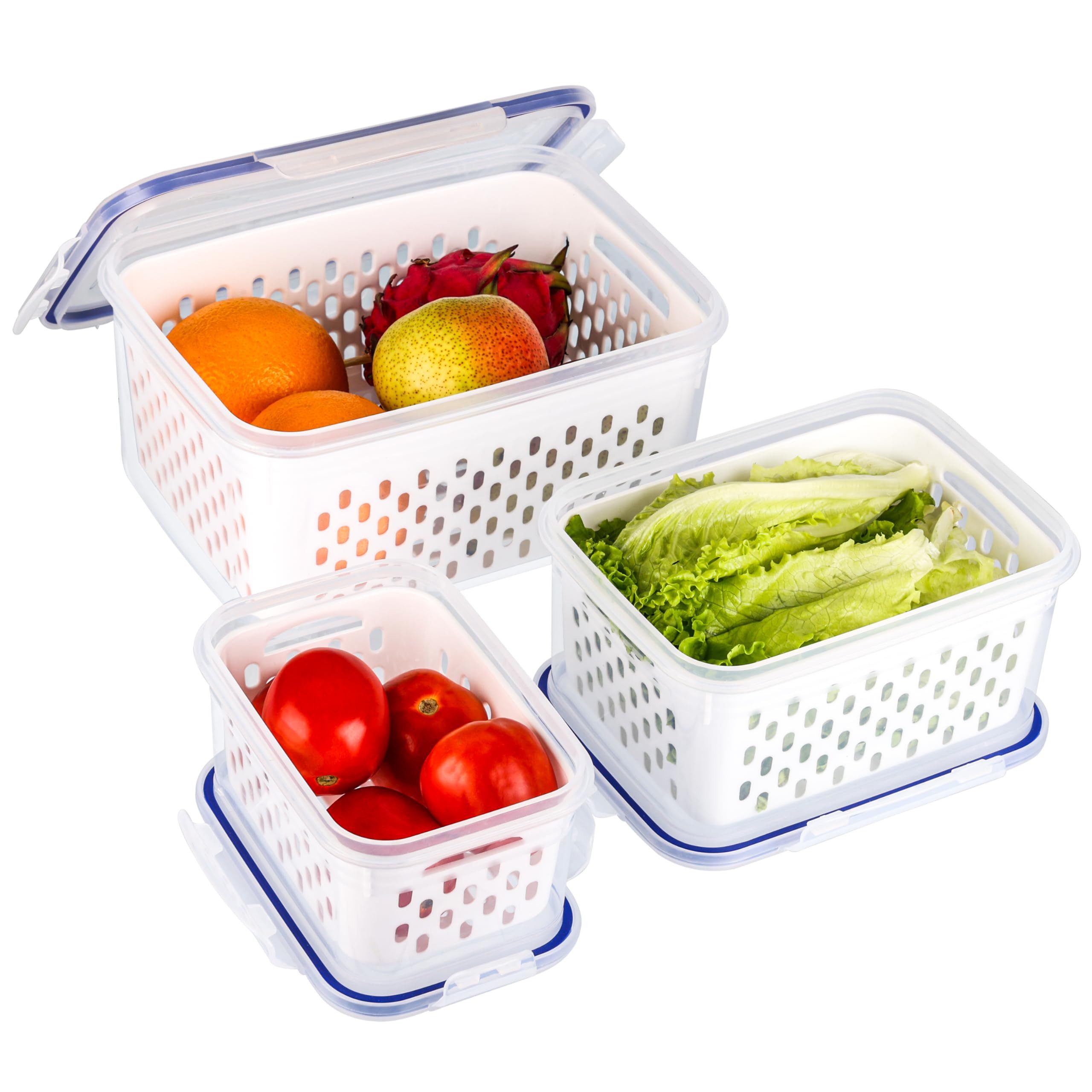 Frischhaltedose Belle Vous 3er Pack Frischhaltedosen zur Obst Aufbewahrung im
