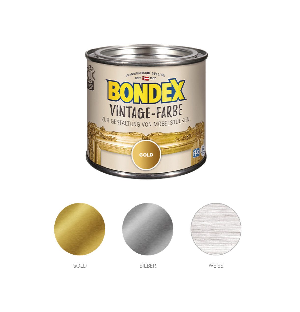 Bondex Lack Bondex Vintage-Farbe Shabby-Chic 375 ml, 375ml, Grundierung oder Endbeschichtung für Vintage - Effekte