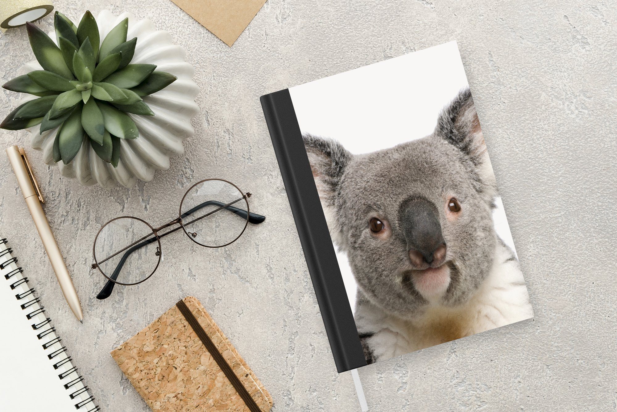 MuchoWow Journal, Koala Merkzettel, Haushaltsbuch - 98 Notizbuch Tiere, - Jungen Mädchen - Tagebuch, Seiten, Koala Bär A5, Notizheft, -