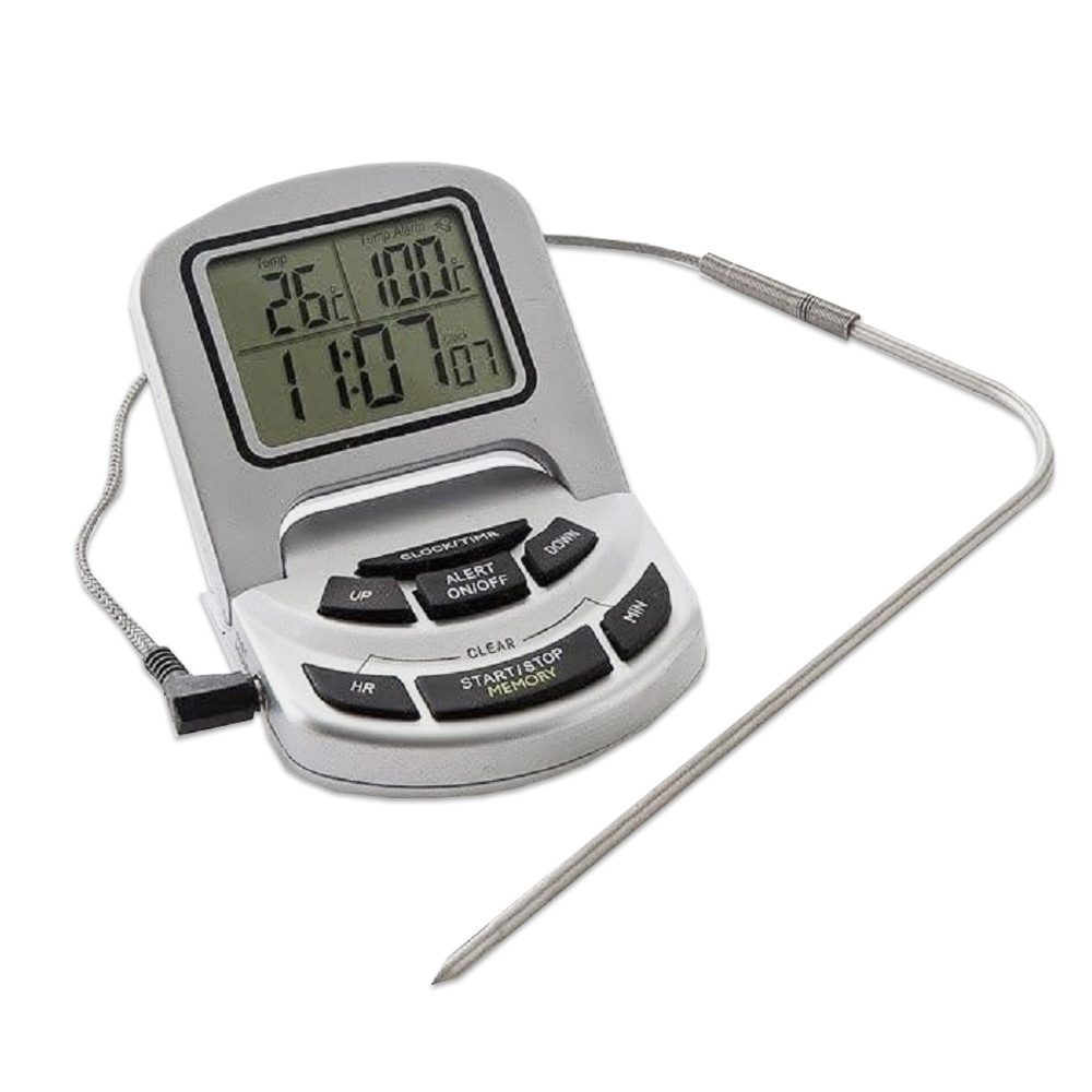 LANDMANN Grillthermometer Landmann Grillthermometer Digital BBQ Thermometer mit Timer