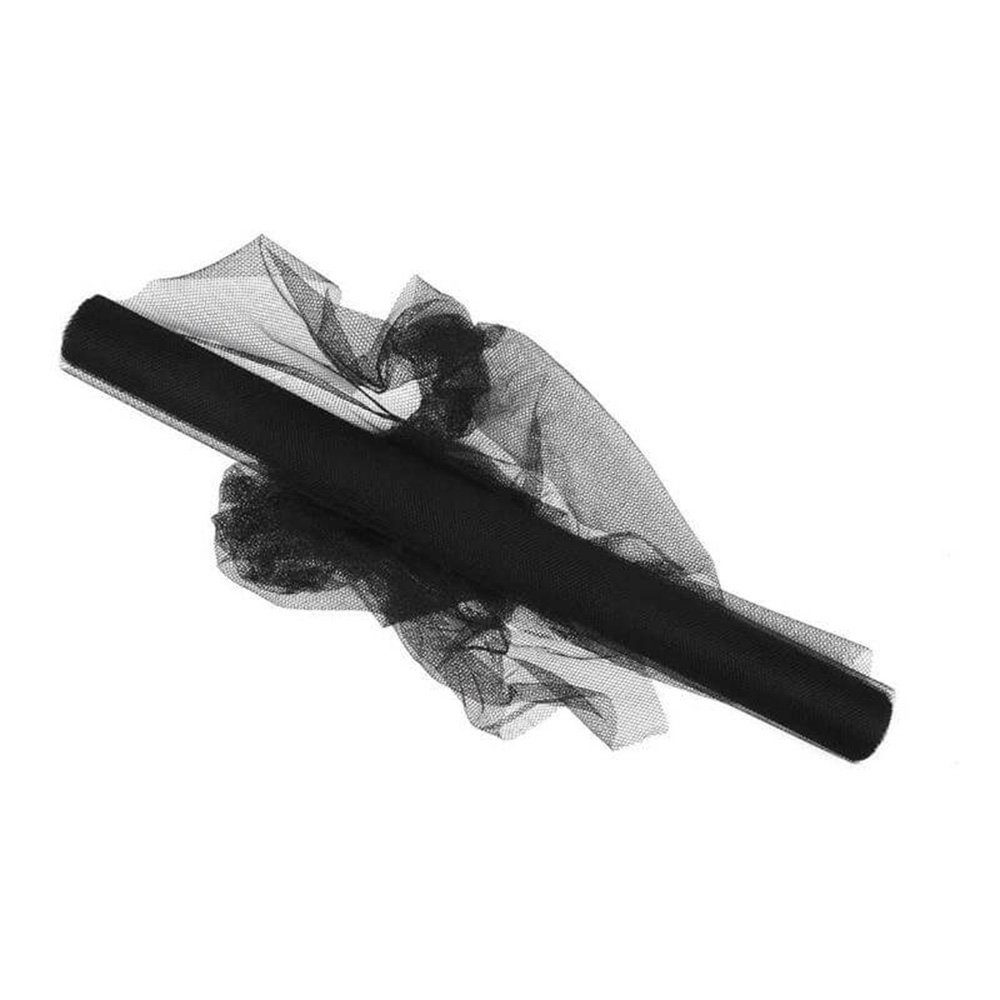 creativ company Schultüte Tüll Schwarz, 5 m-Rolle, Verschluss