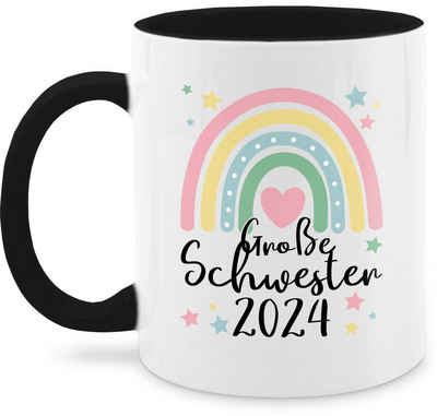 Shirtracer Tasse Große Schwester Geschenk 2024 Regenbogen Big Sister, Keramik, Große Schwester
