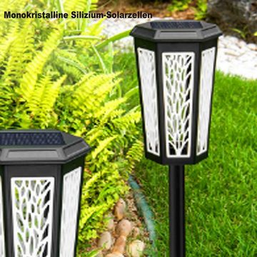 LANOR Gartenleuchte Solarleuchten, Lichtsteuerung Induktion, Bodenstecker-Rasenlampen, Mehrfarbig, Farbverlauf Streulicht, automatische Aufladung/Beleuchtung