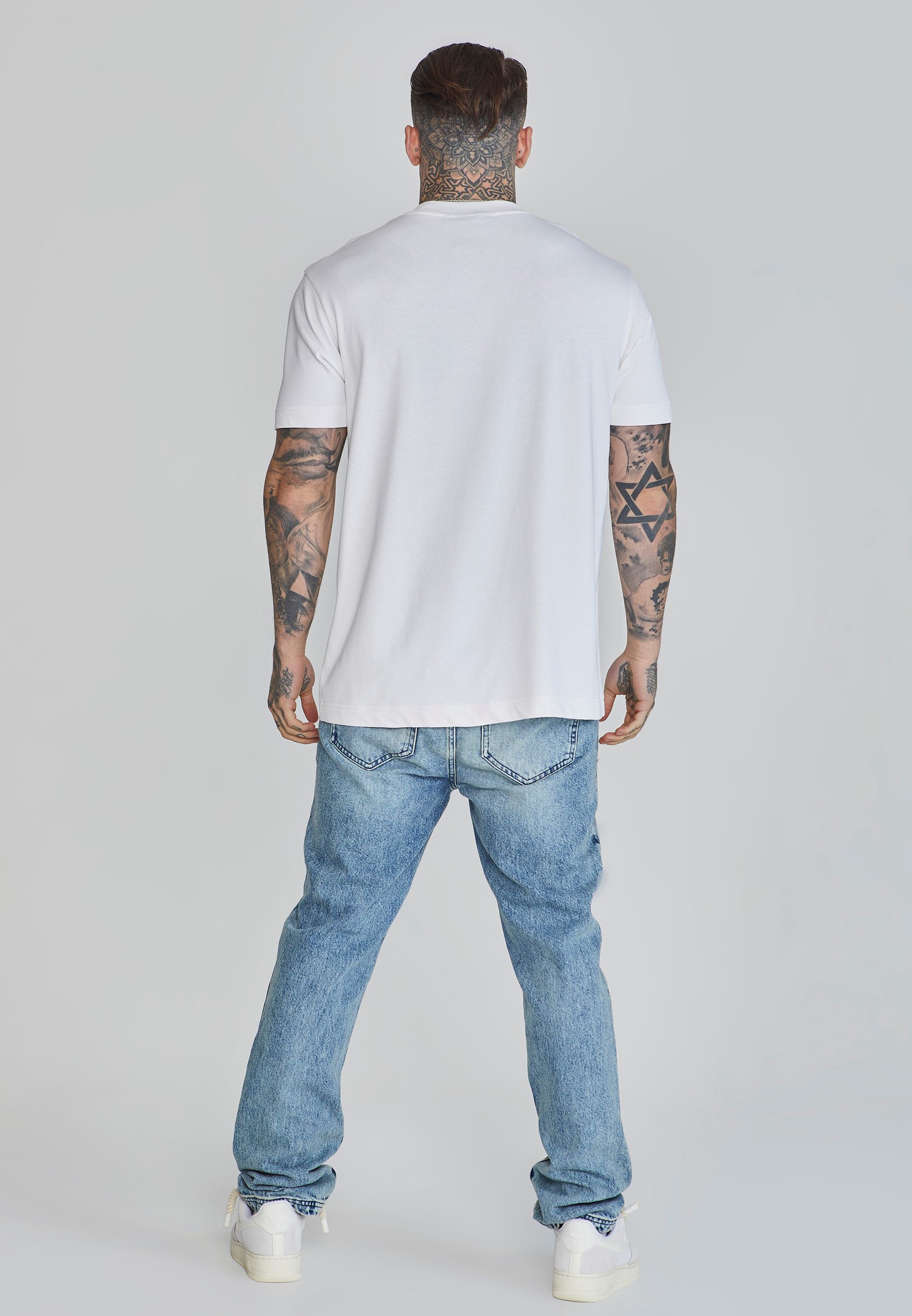 Siksilk T-Shirt SikSilk Herren Weißes Logo T-Shirt