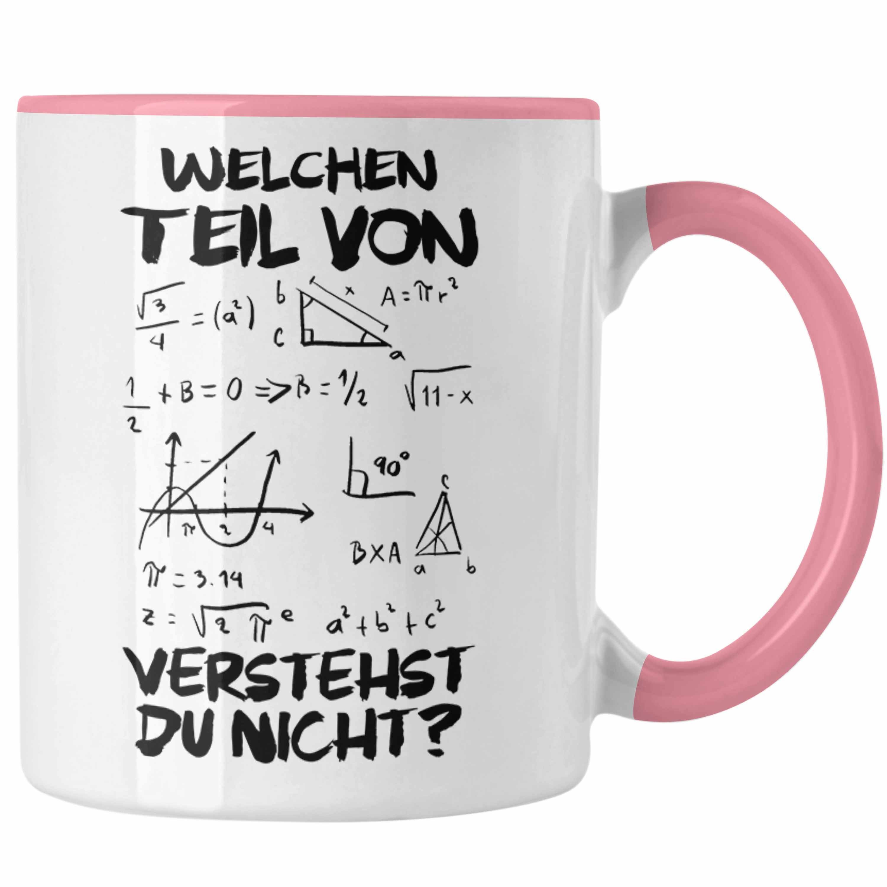Trendation Tasse Trendation - Du Spruch von Rosa Lustig Mathematiker Verstehst Physik Mathestudent Geschenk Kaffeetasse Mathelehrer mit Nicht Teil Tasse Physiker Welchen Tassen