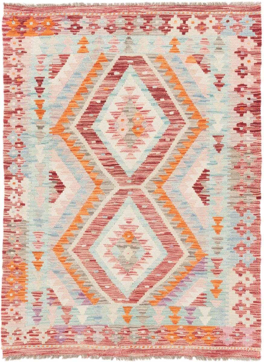 Orientteppich Kelim Afghan 106x144 Handgewebter Orientteppich, Nain Trading, rechteckig, Höhe: 3 mm