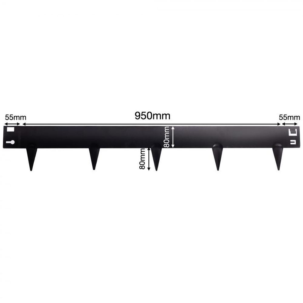 ROG-Gardenline Rasenkante RASENKANTE 1 METER - ERWEITERBAR, Stahl, schwarz pulverbeschichtet