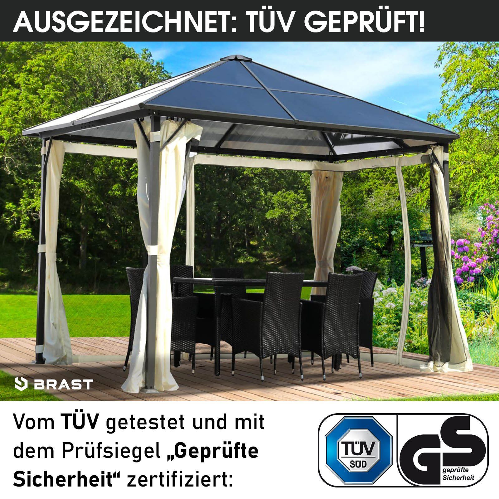 BRAST Pavillon Summerdream Aluminium 3x3m Garten TÜV