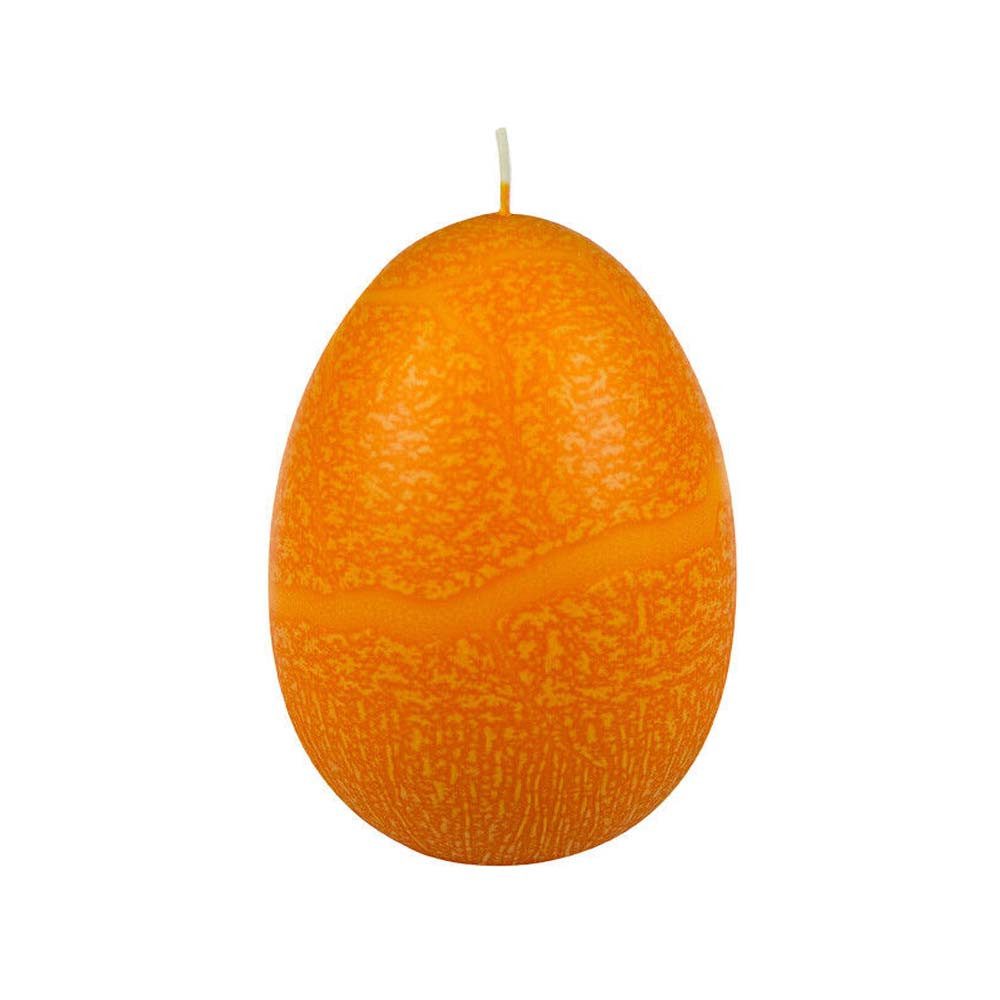 Kerzenfarm Hahn Formkerze Eierkerze - Orange 90x60mm